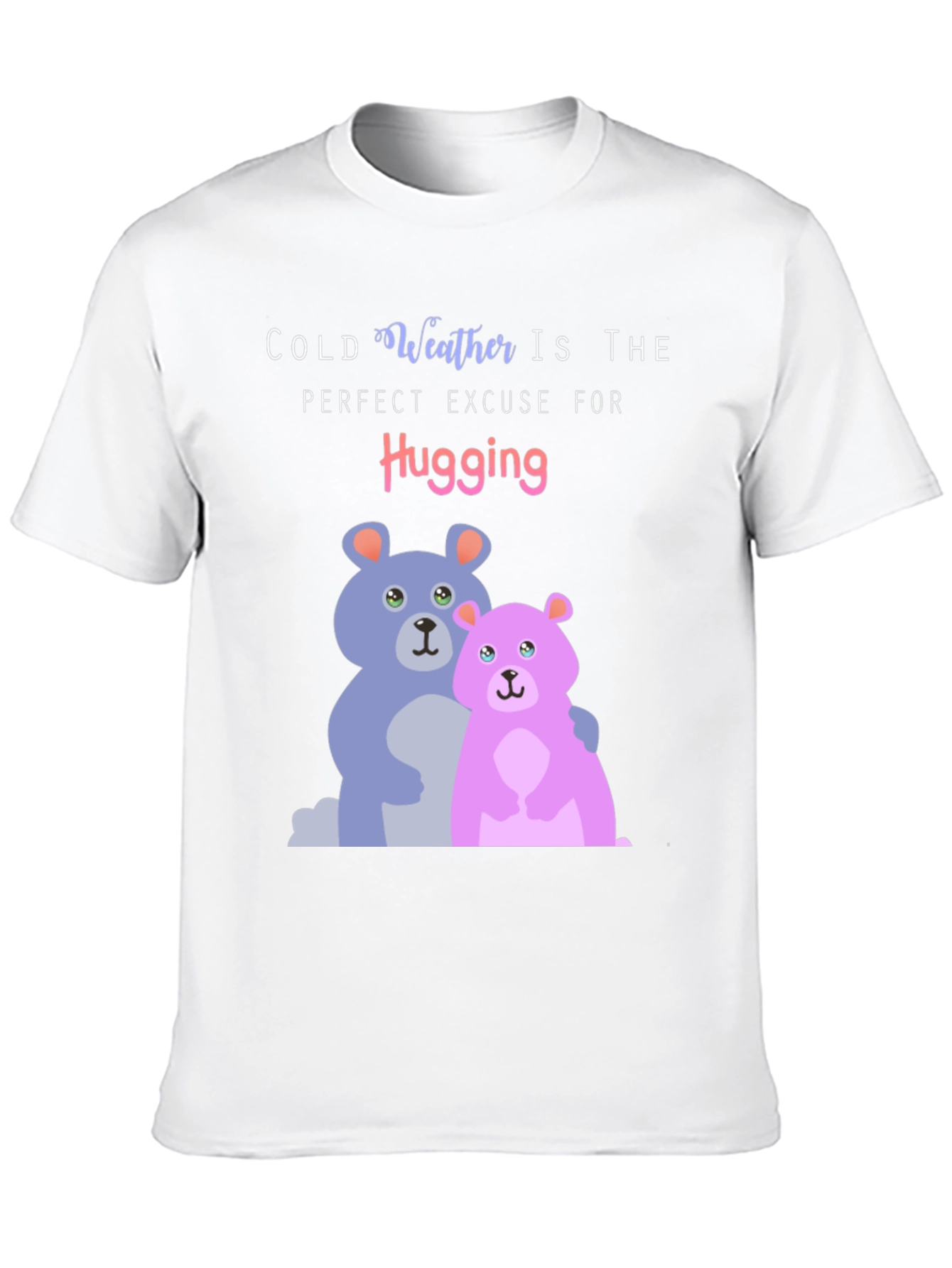 Black Cute Hugging Bears T-Shirt: Perfect for Cold Weather! view 10