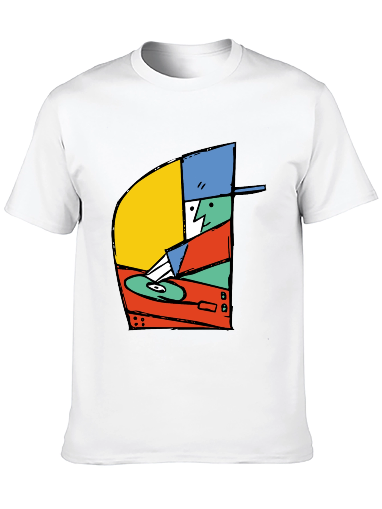 Black Retro DJ Graphic T-Shirt - Black view 10