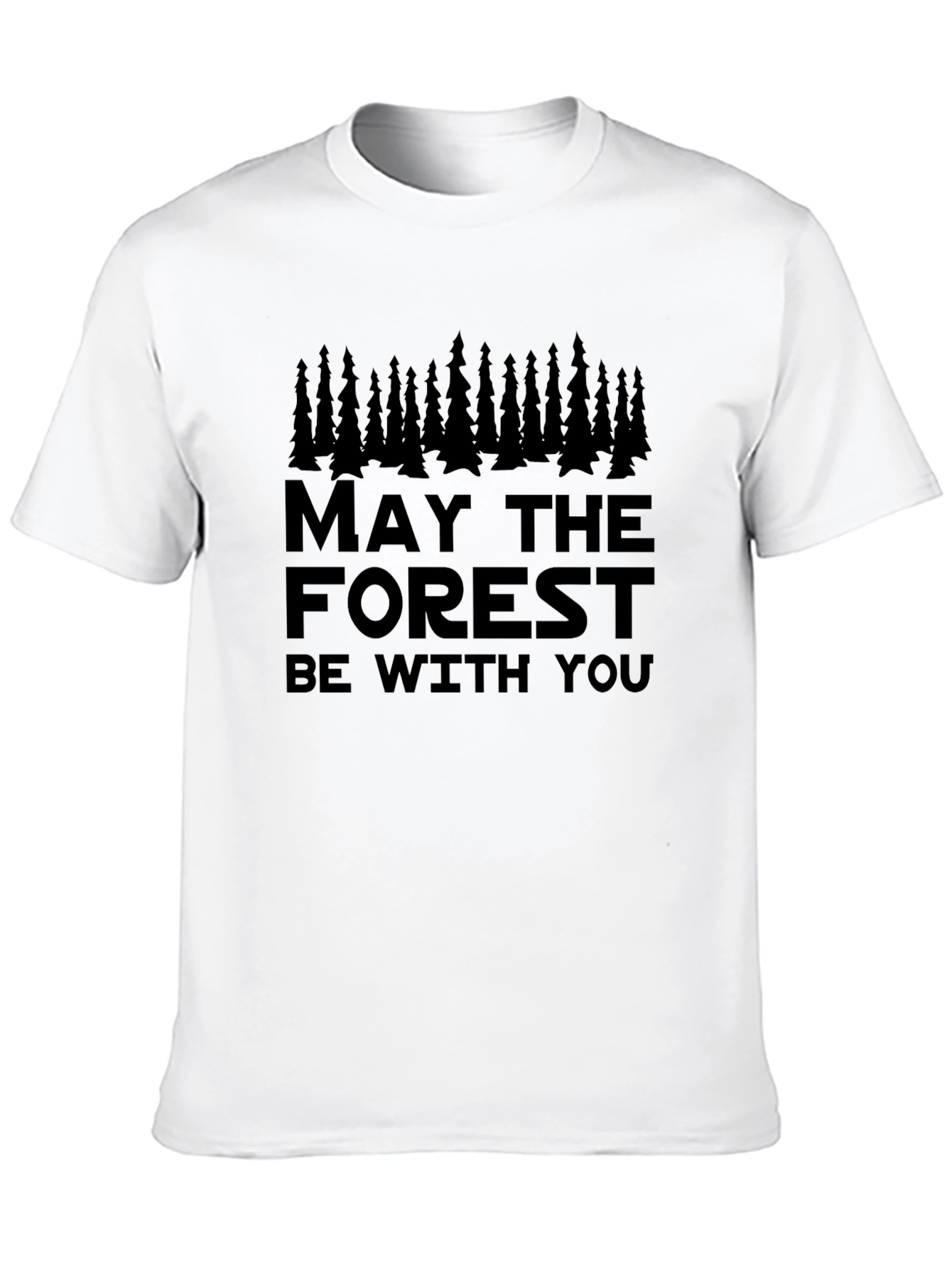 Black May The Forest Be With You Graphic Tee view 10