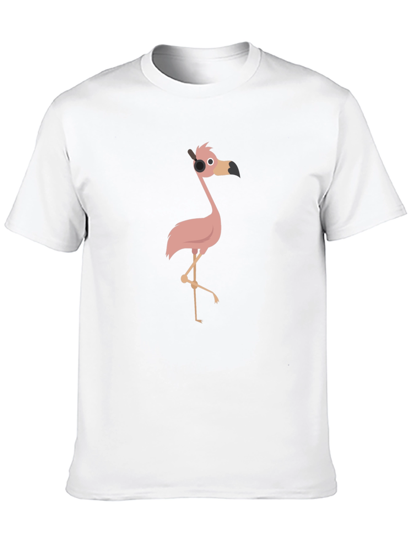 Black Cartoon Flamingo T-Shirt - Black view 10