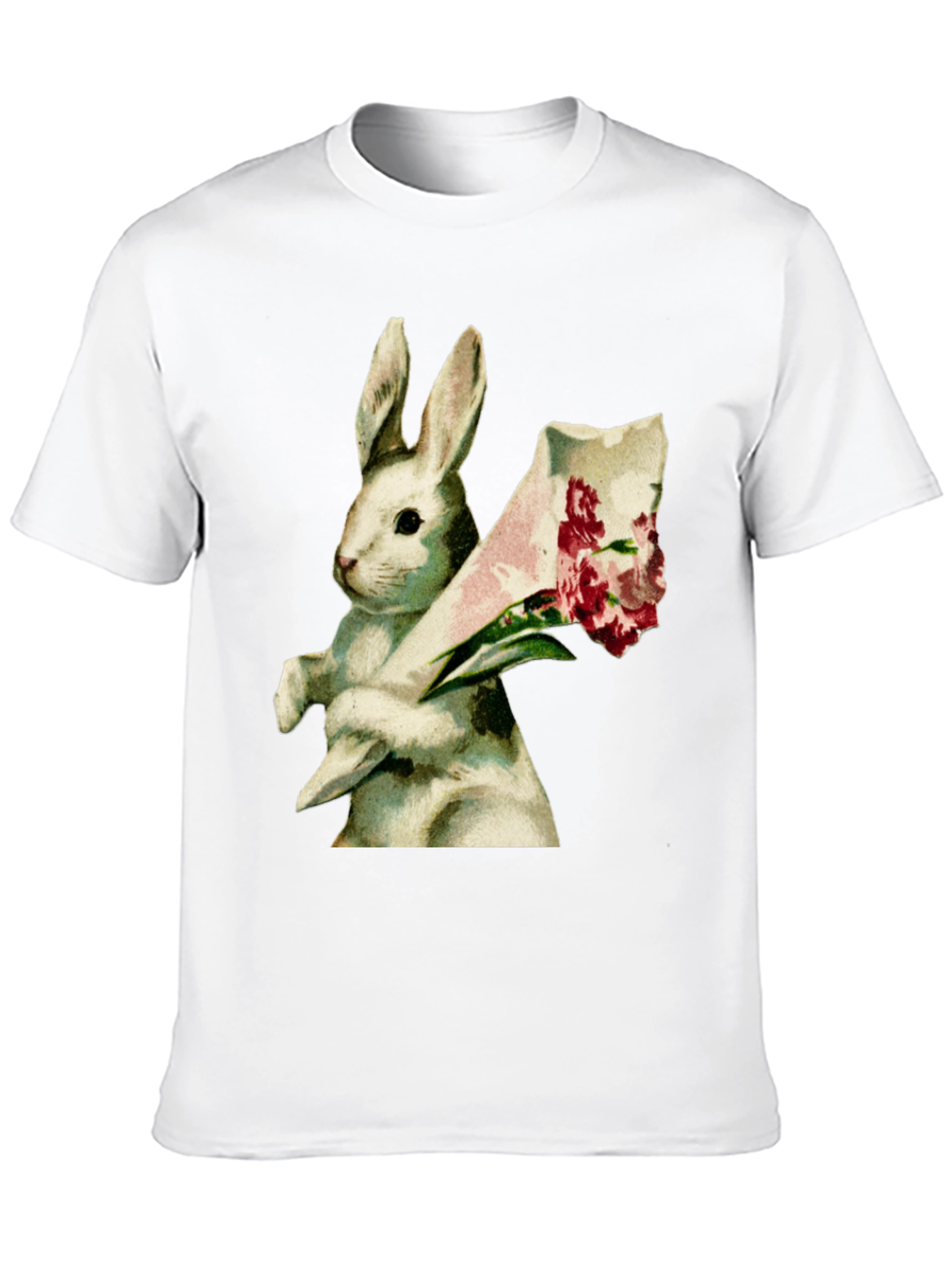 Black Bunny Bouquet Graphic Tee - Soft Cotton Comfort view 10