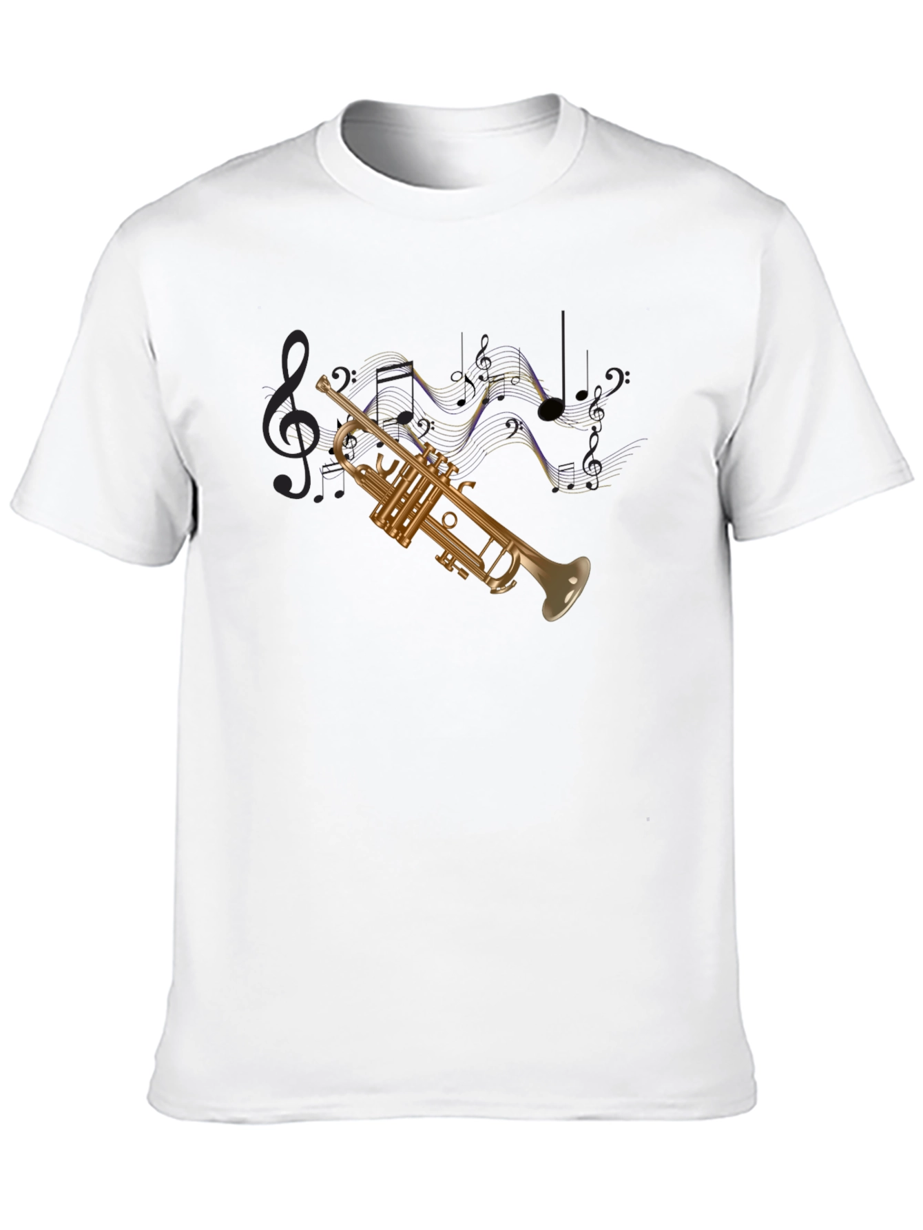 Black Trumpet Graphic Black T-Shirt view 10