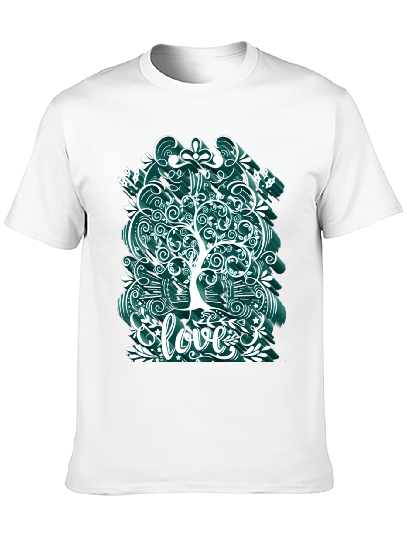 Black Love Tree Graphic Tee - Unique Artistic Design view 10
