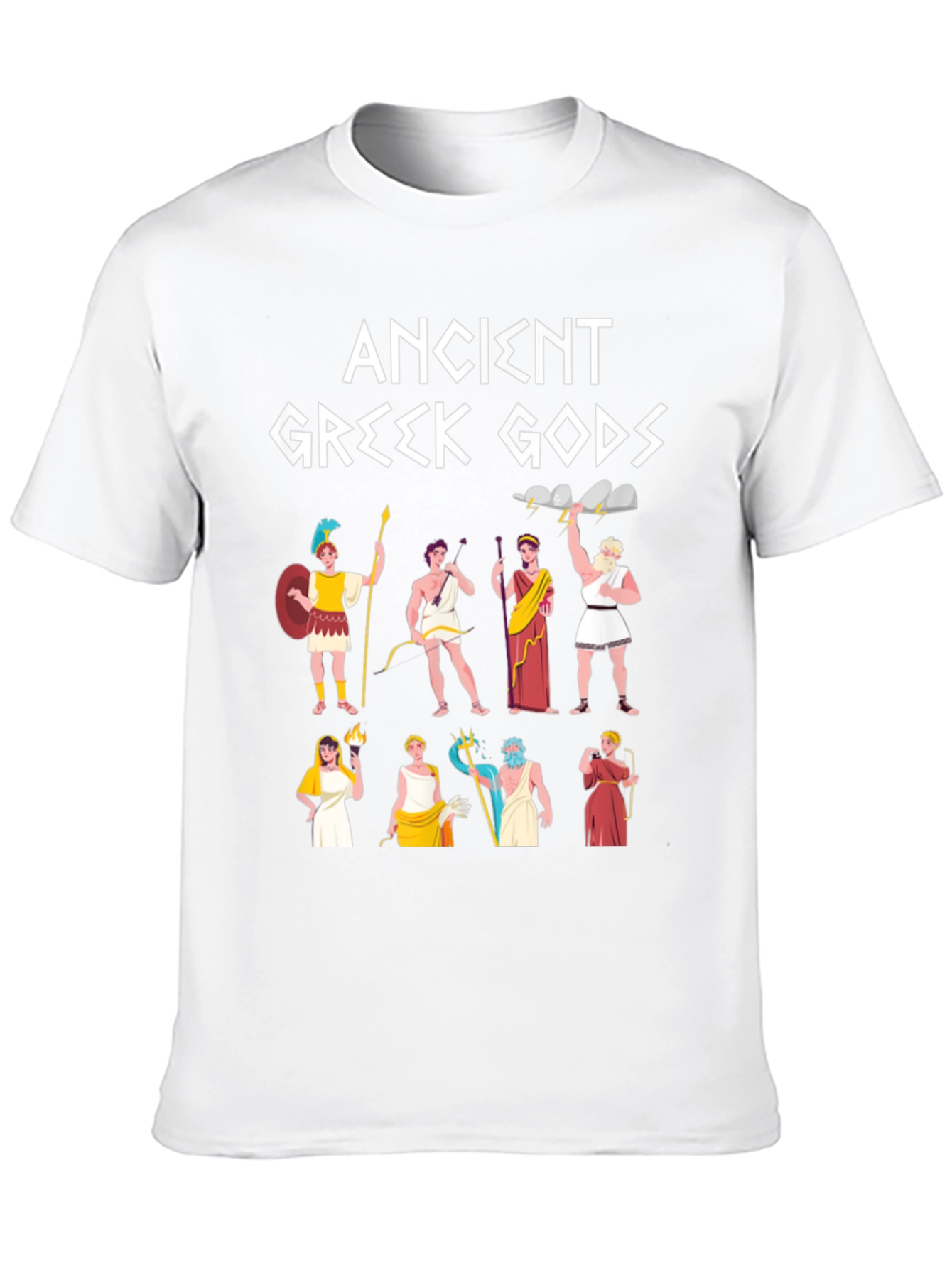 Black Ancient Greek Gods Graphic T-Shirt view 10