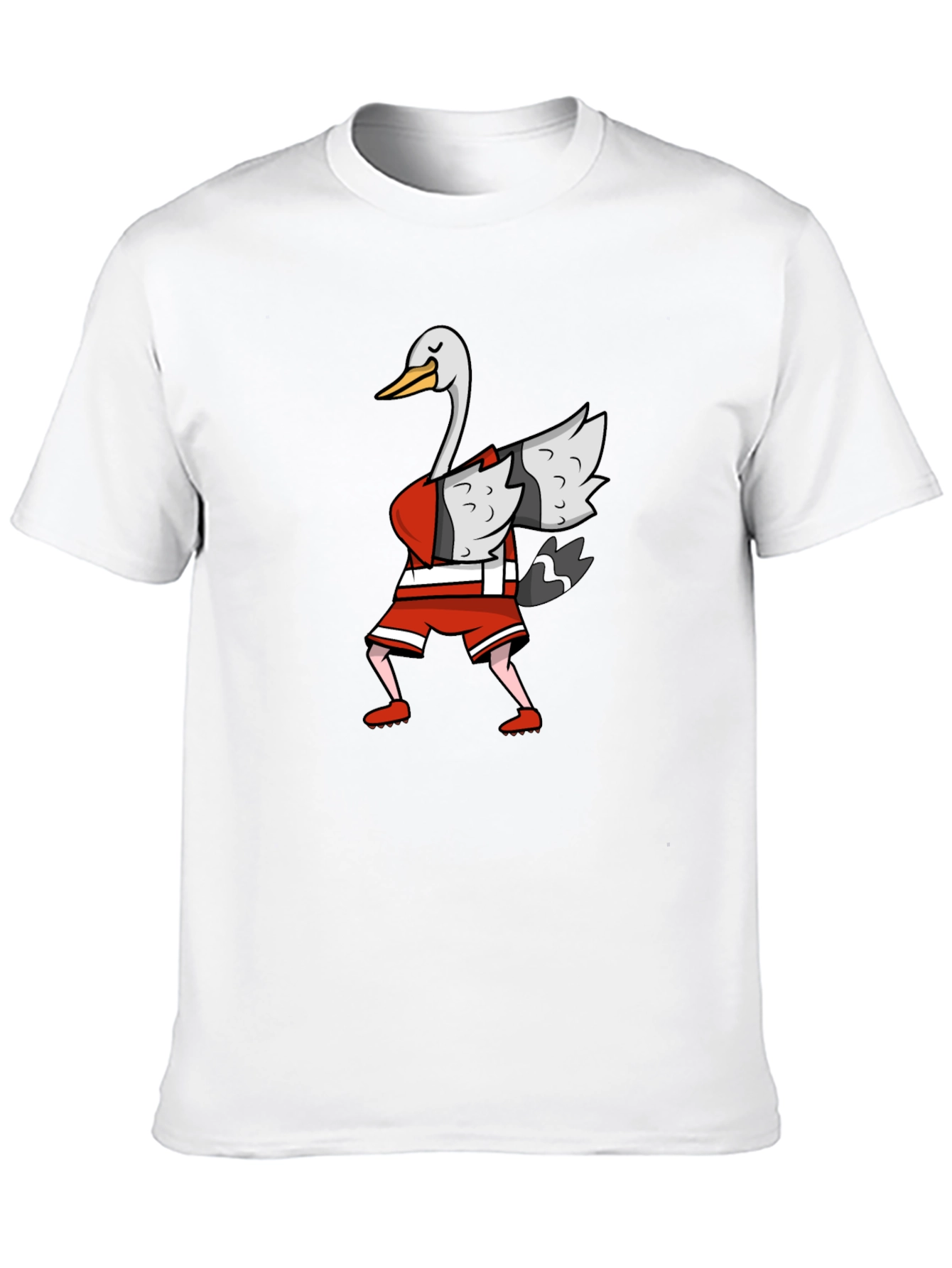 Black Dabbing Goose Graphic T-Shirt - Funny Animal Tee view 10