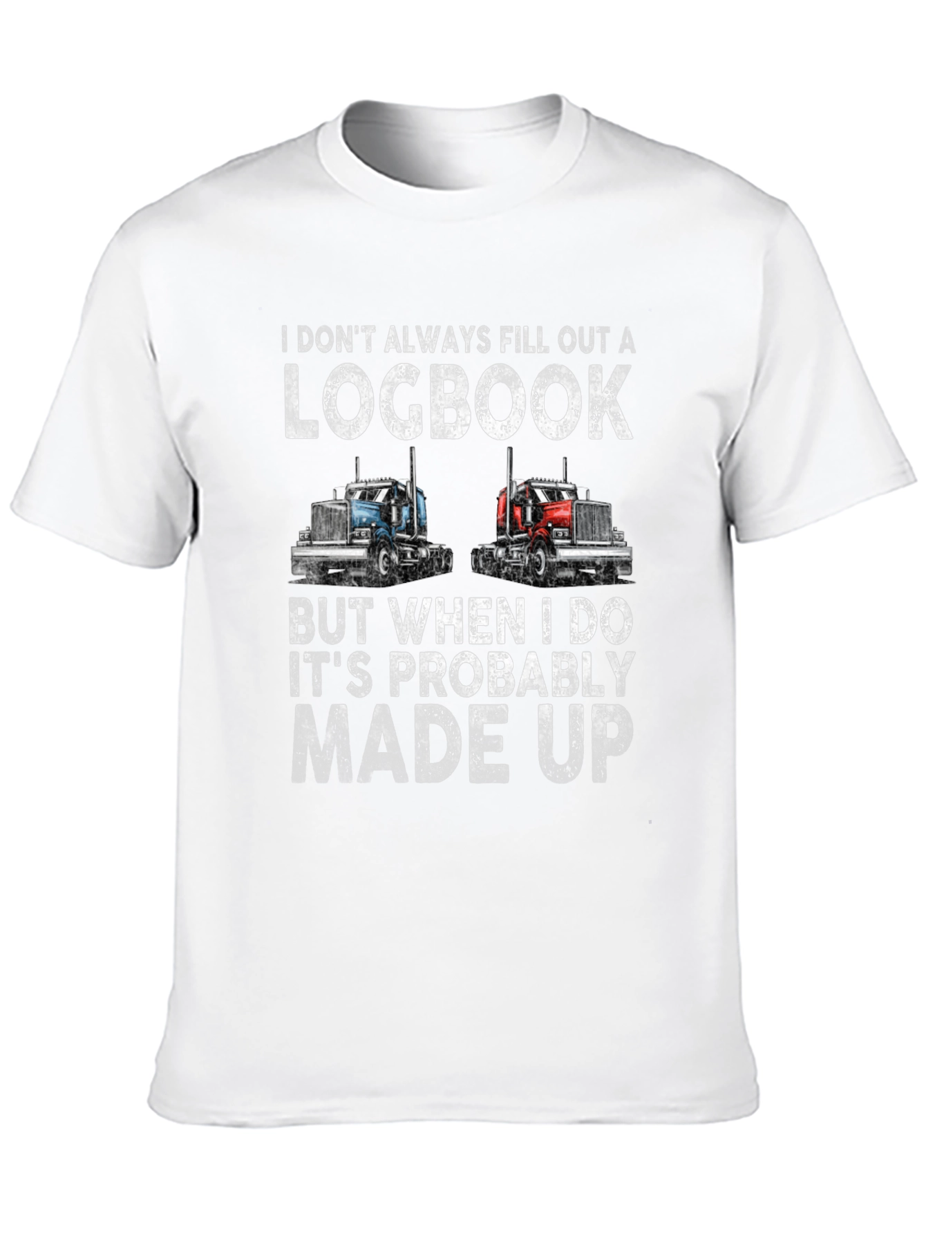 Black Trucker Humor T-Shirt - Logbook Design view 10
