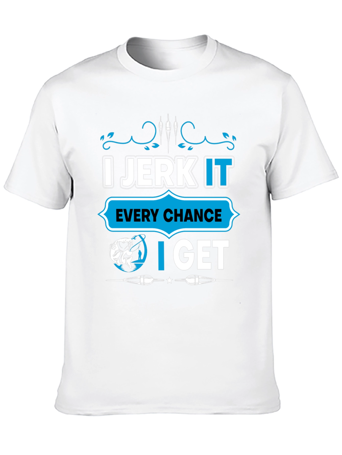 Black I Jerk It Fishing T-Shirt - Funny Fisherman Tee view 10