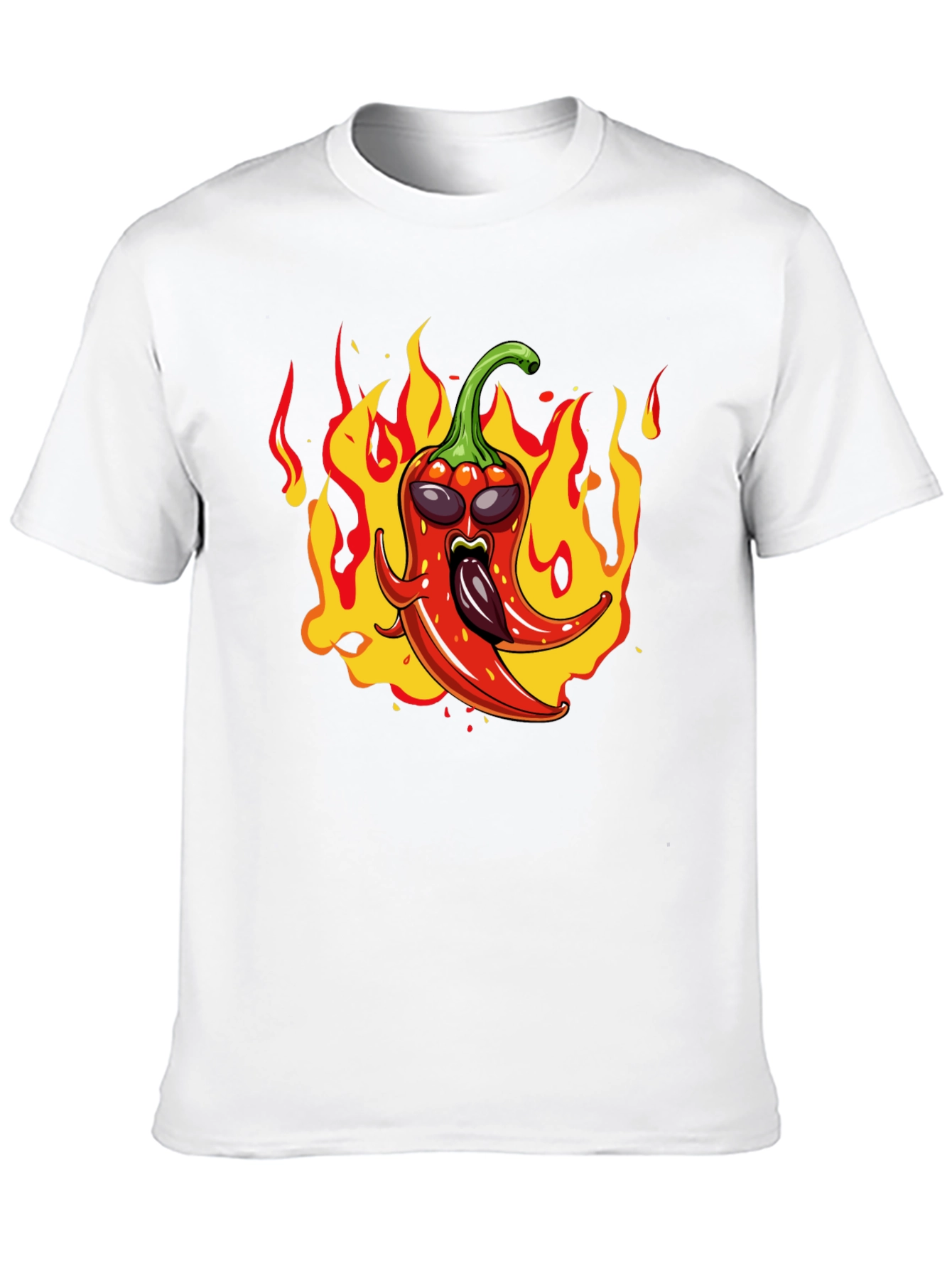 Black Spicy Pepper Graphic Tee - Hot Sauce Lover Shirt view 10