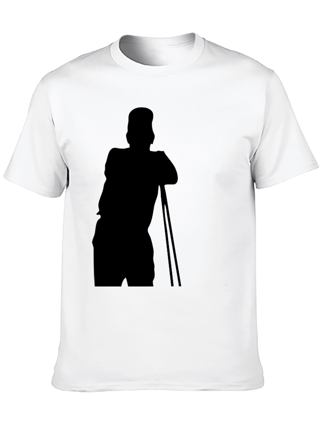 Black Stylish Black T-Shirt with Silhouette Print view 10