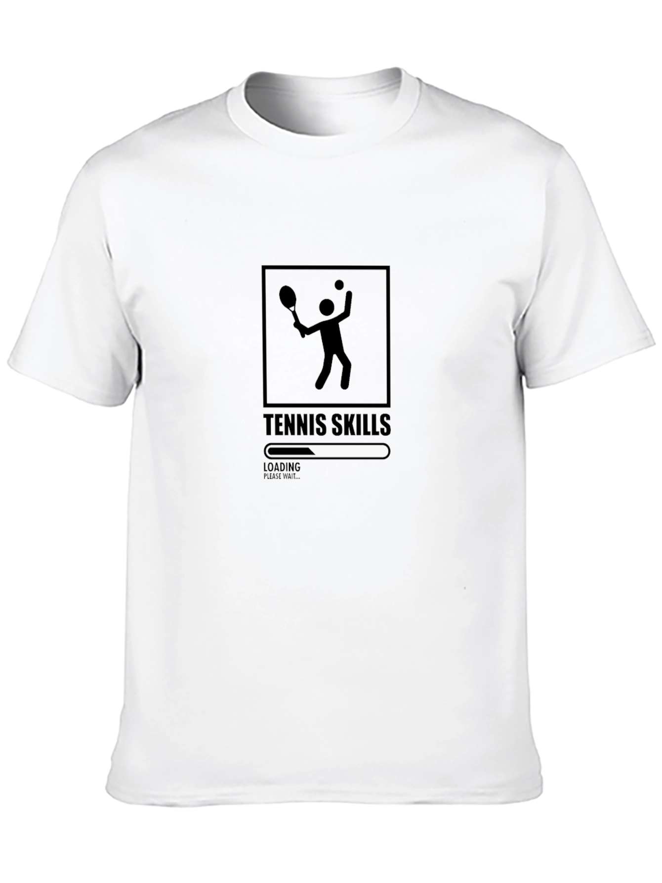 Black Tennis Skills Loading Men's Graphic T-Shirt view 10
