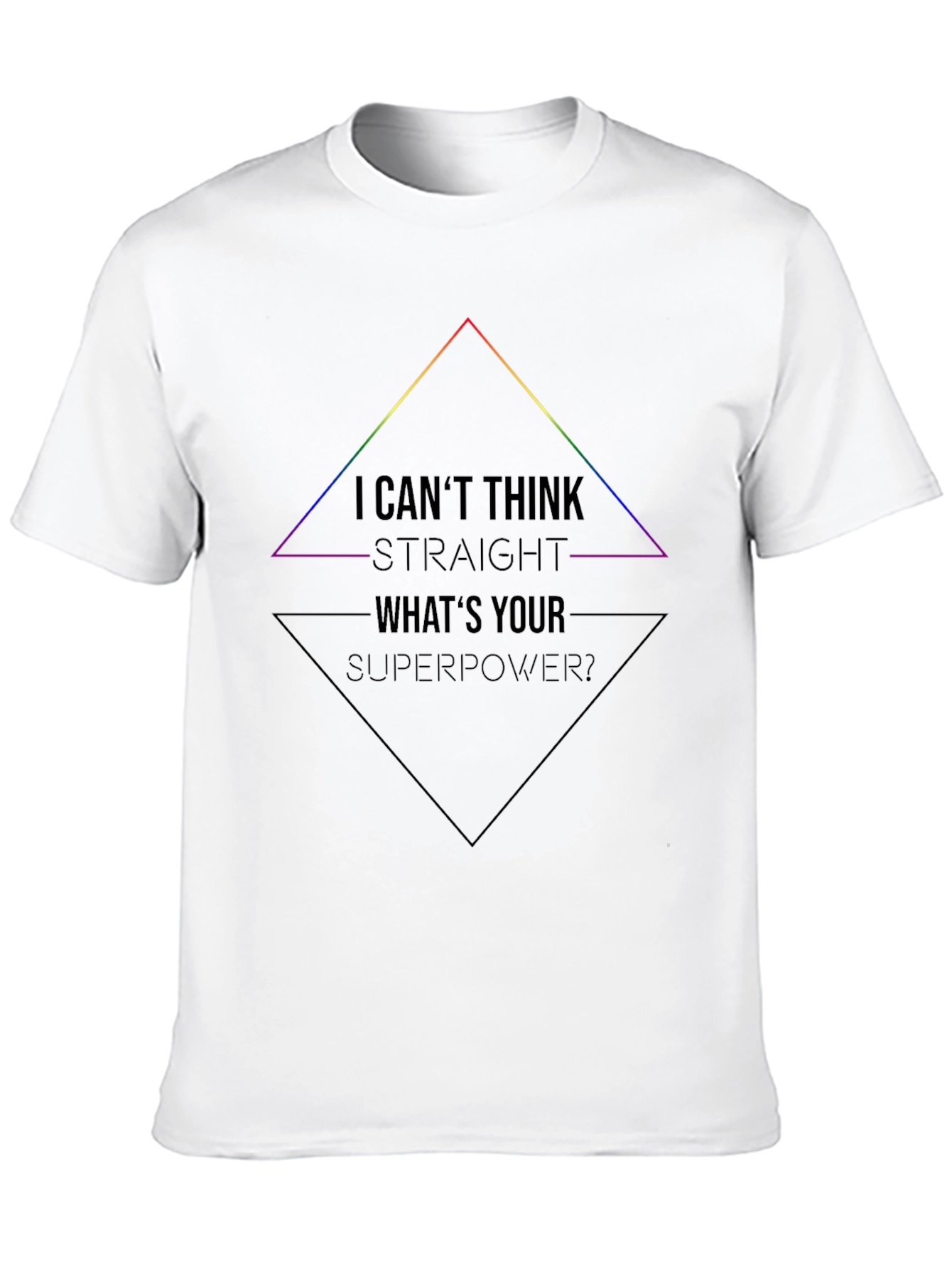 Black I Can't Think Straight T-Shirt - LGBTQ Pride Tee view 10