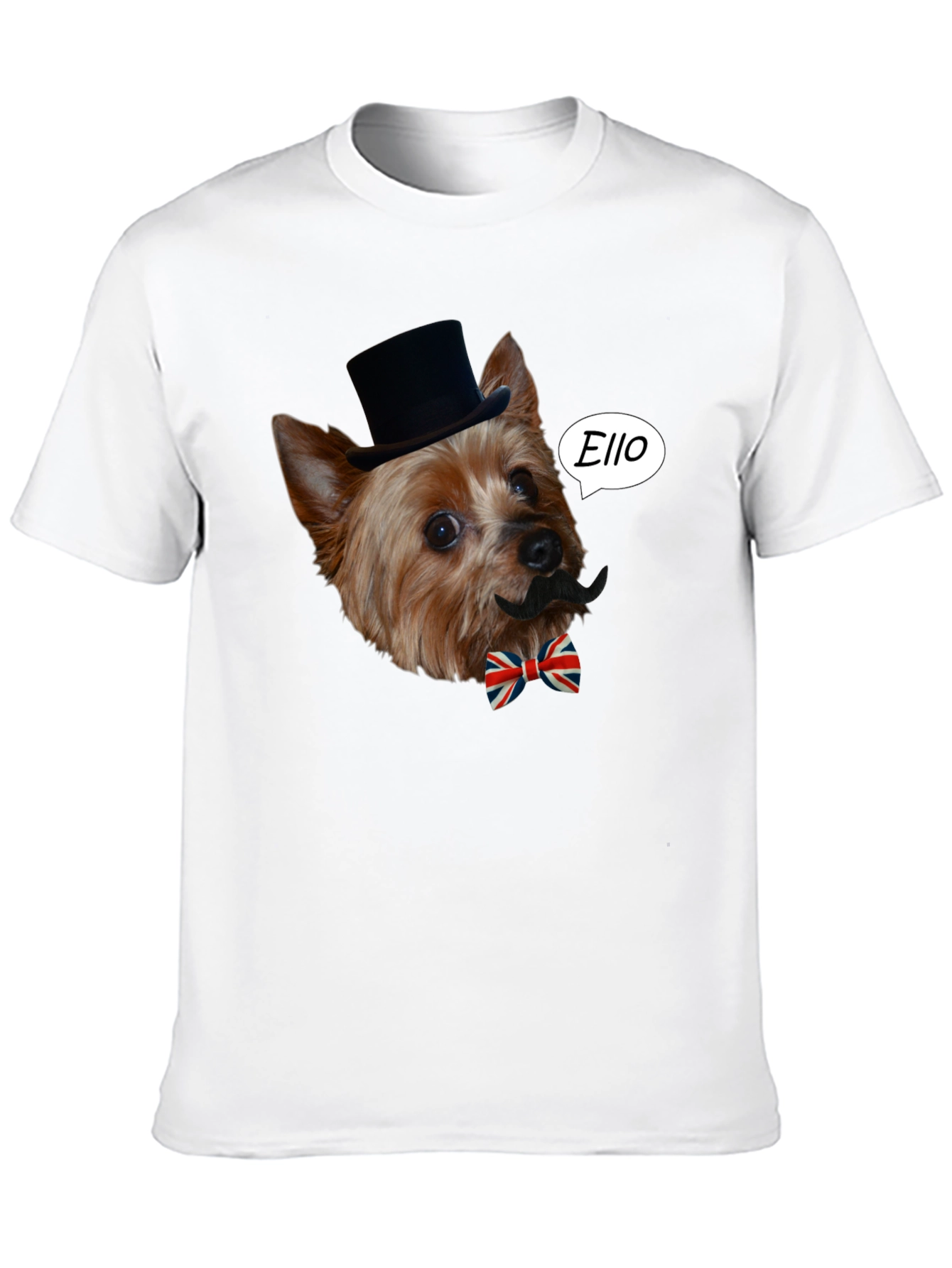 Black Dog with Mustache T-Shirt view 10