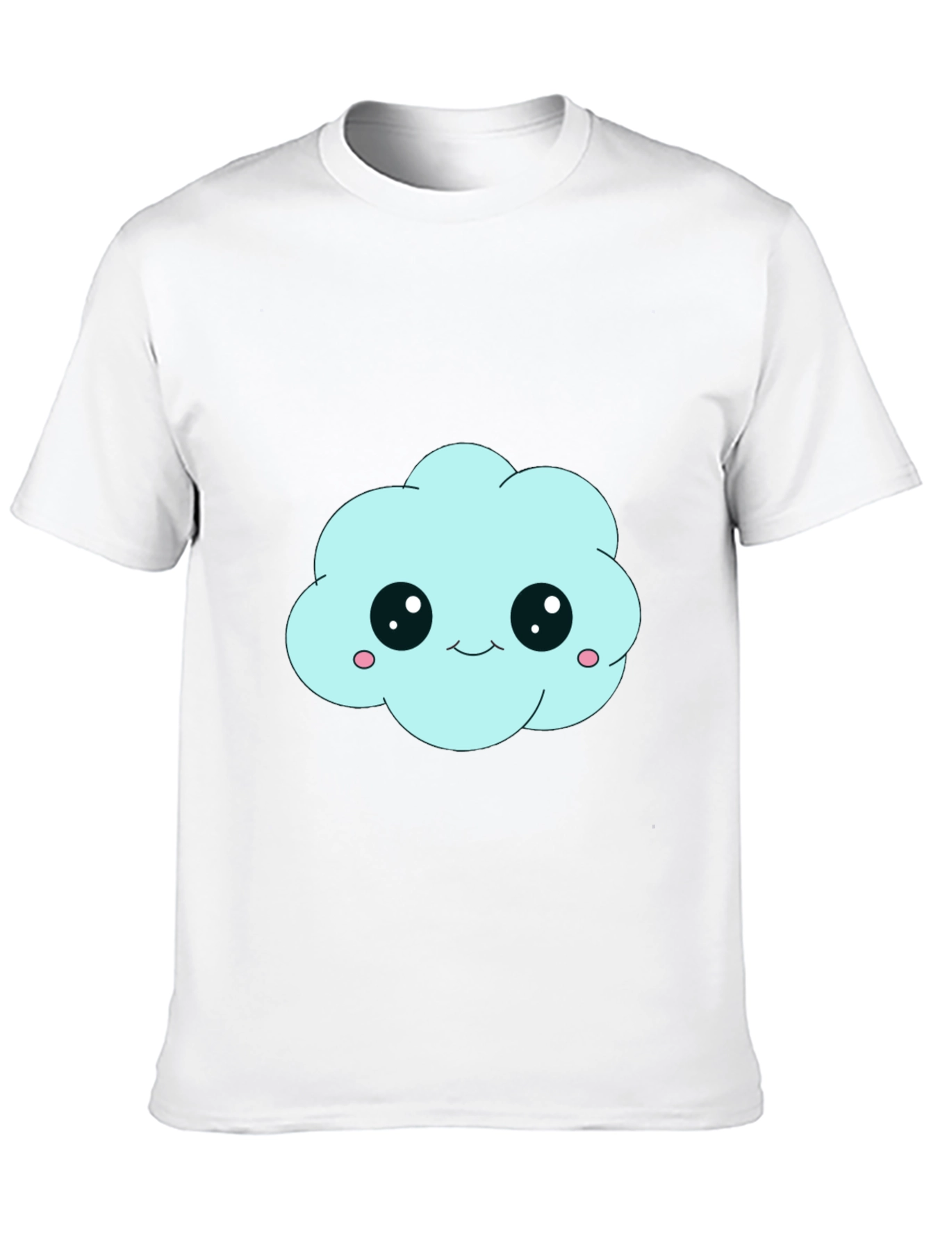 Black Cute Cloud Graphic Black T-Shirt - Unisex view 10