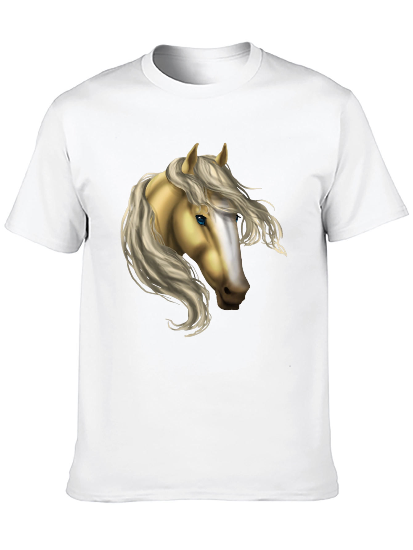 Black Horse Graphic T-Shirt - Black Cotton Blend Tee view 10