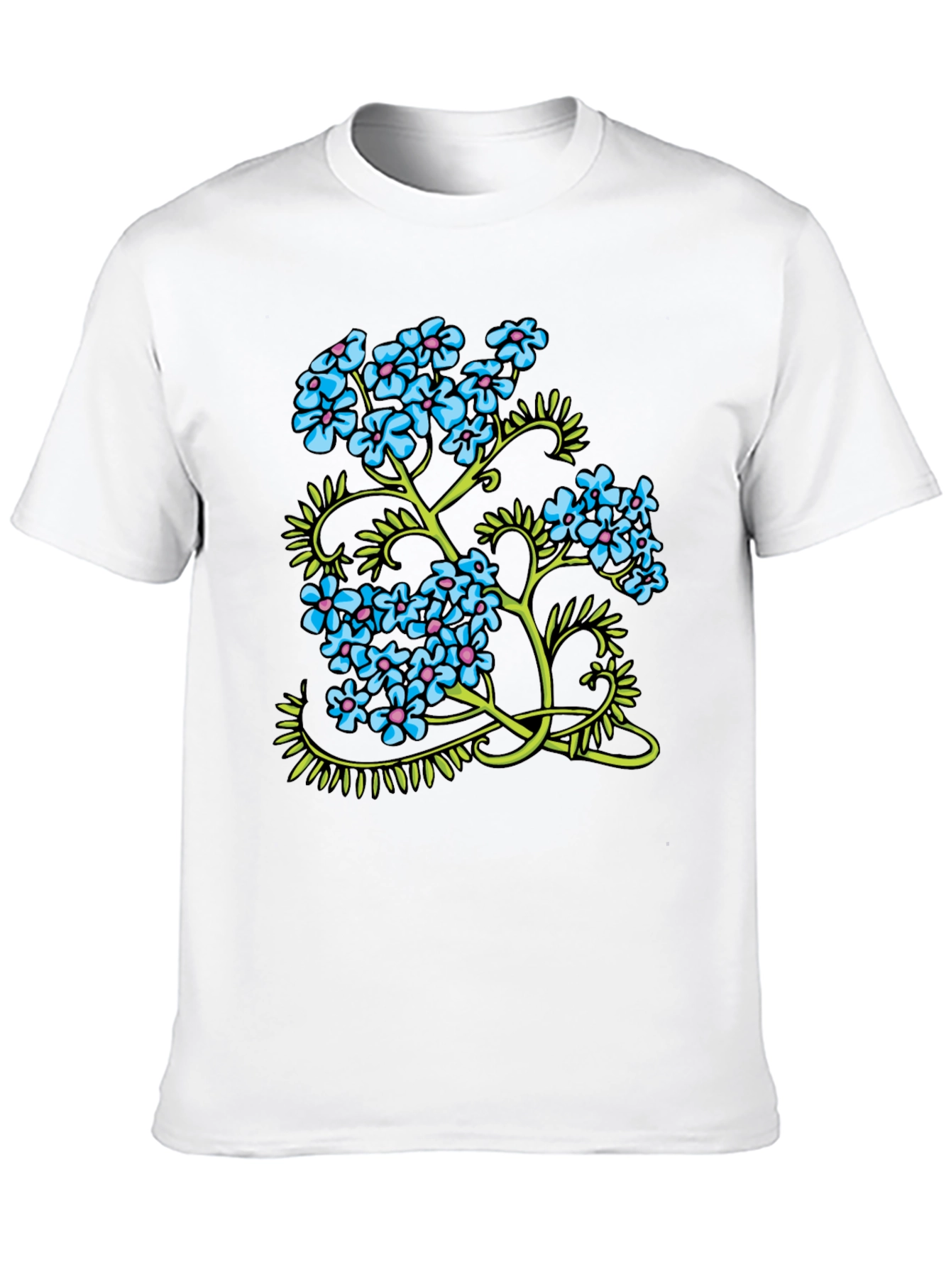 Black Floral Print Black T-Shirt view 10