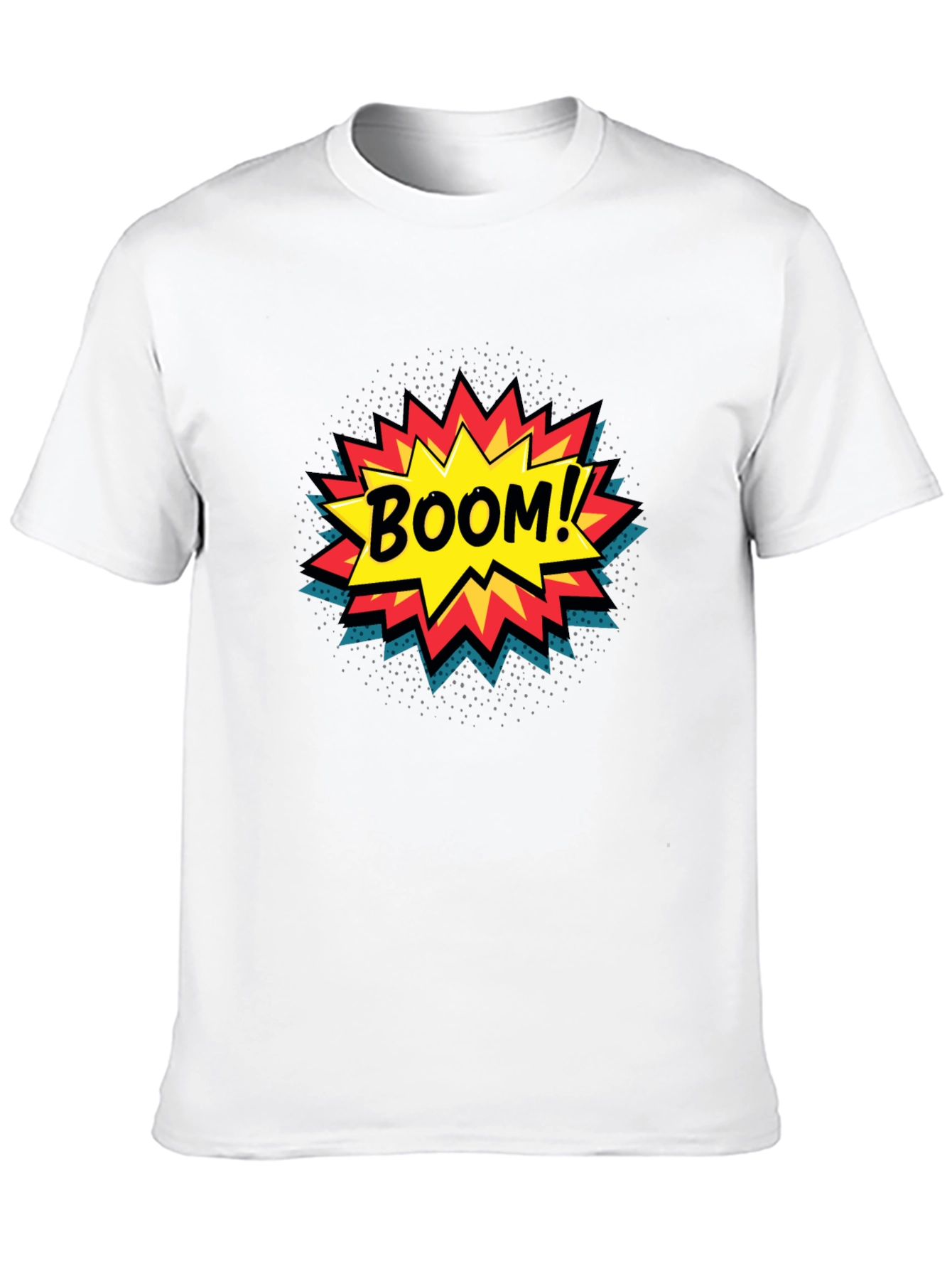Black Boom! Comic Book Graphic Print Black T-Shirt view 10