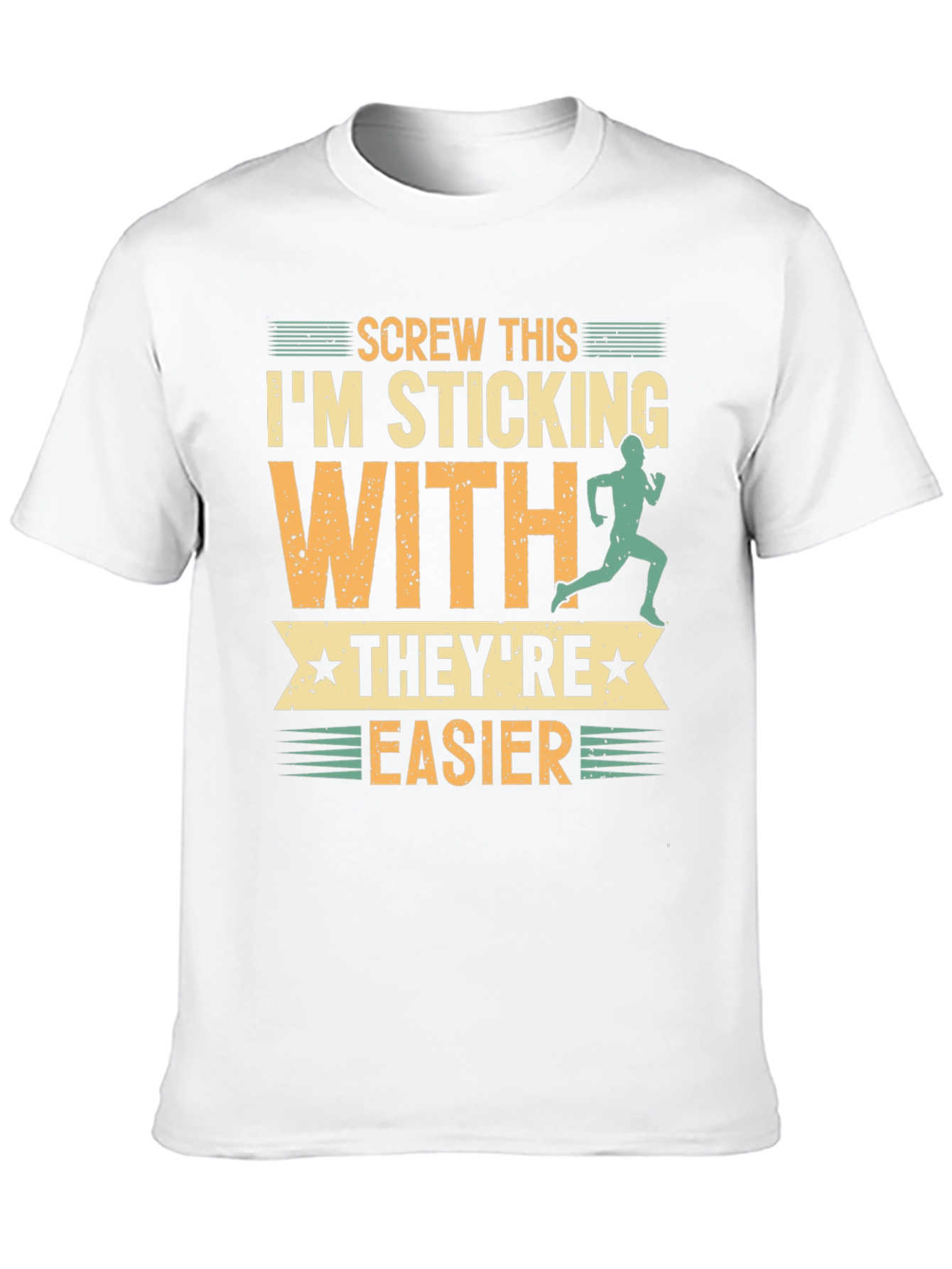 Black Funny Running T-Shirt: Screw This, They're Easier! view 10