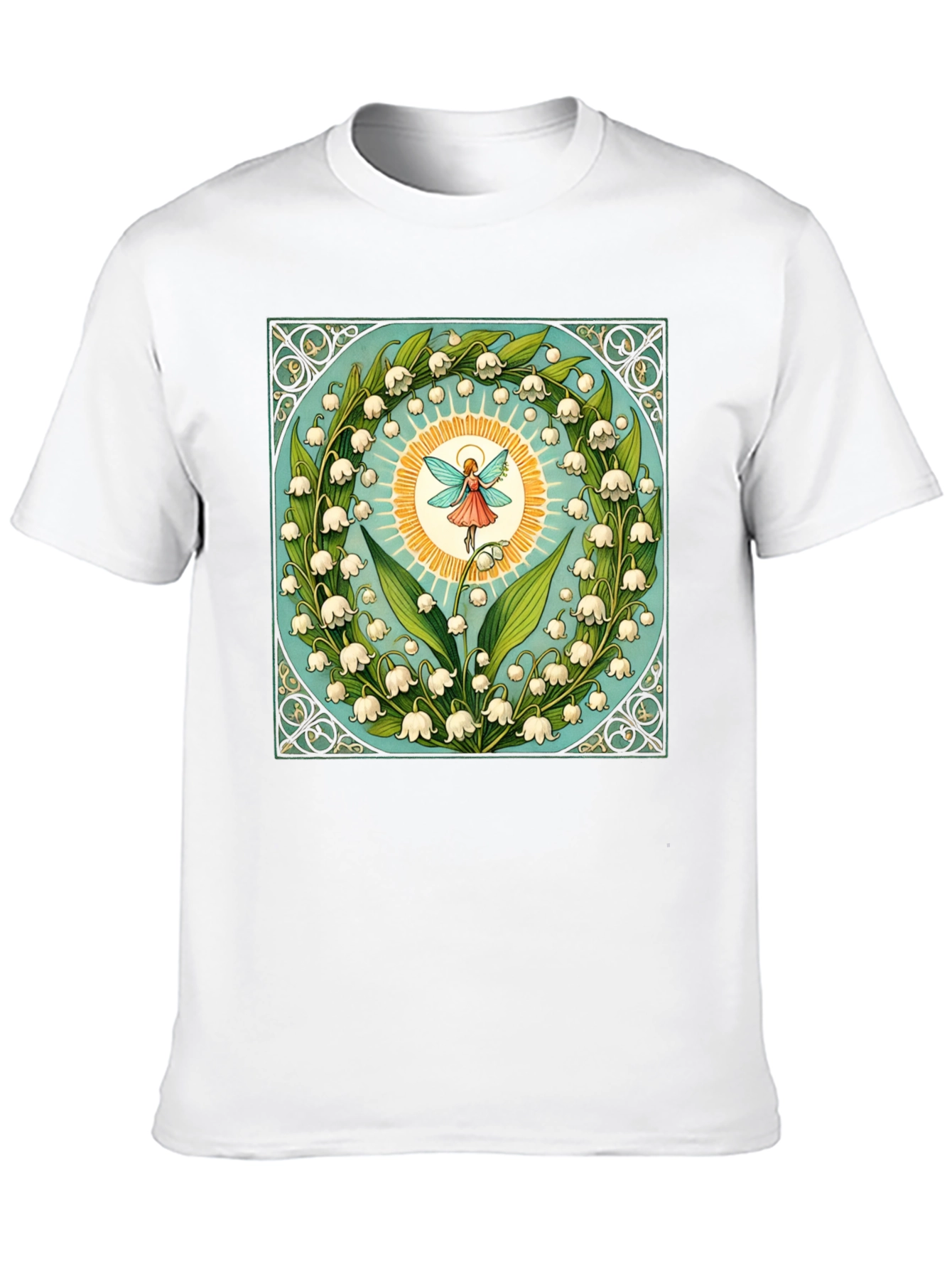 Black Lily of the Valley Fairy Graphic Tee view 10