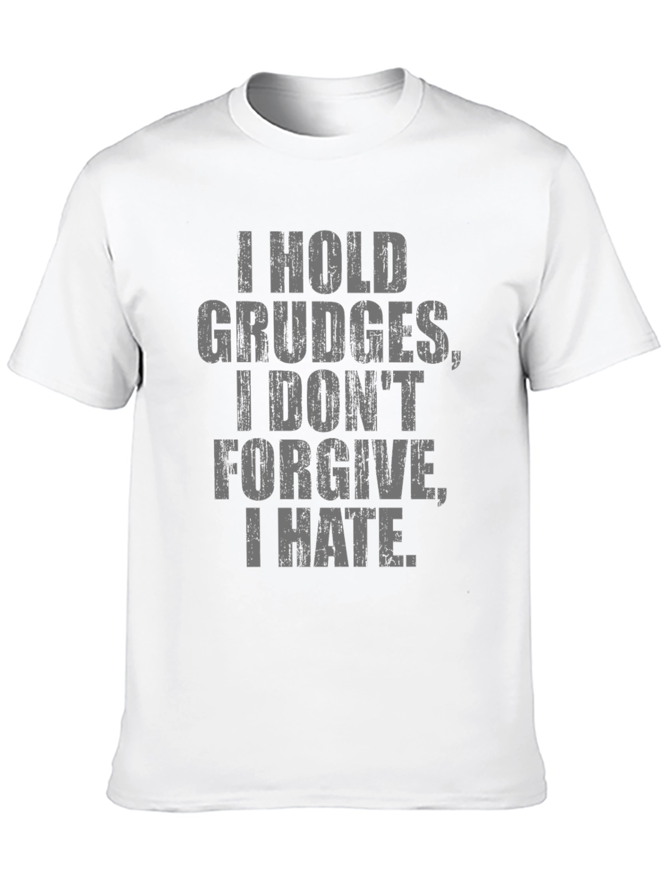 Black I Hold Grudges Slogan Tee - Men's Black T-Shirt view 10