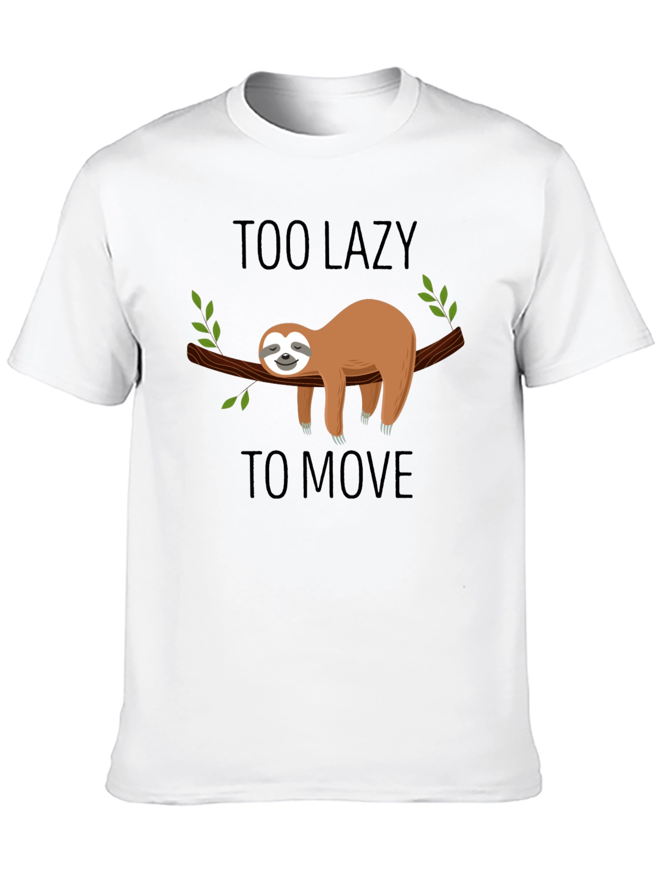 Black Lazy Sloth Graphic T-Shirt - Men's Black Tee view 10