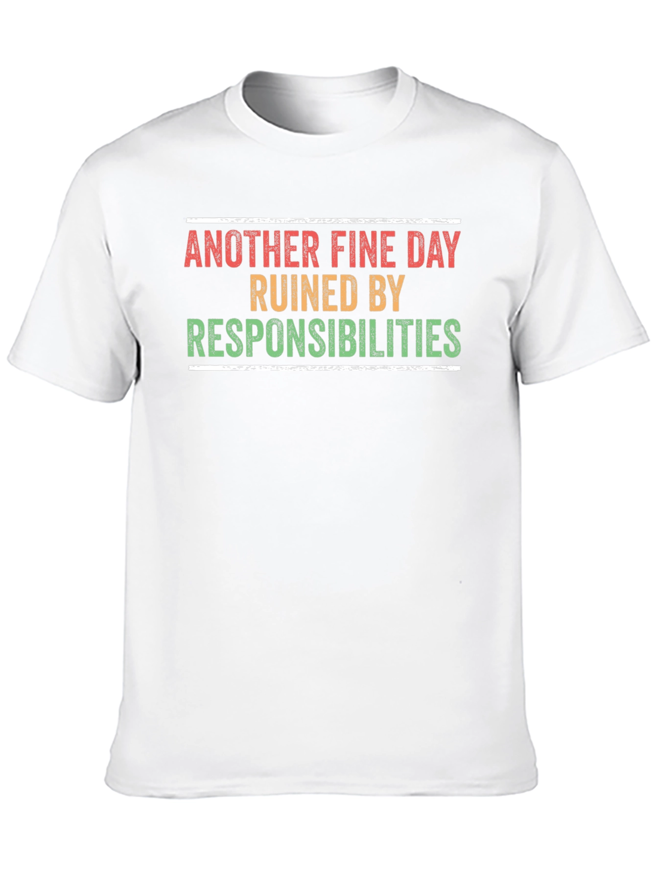 Black Funny "Responsibilities" Graphic T-Shirt view 10