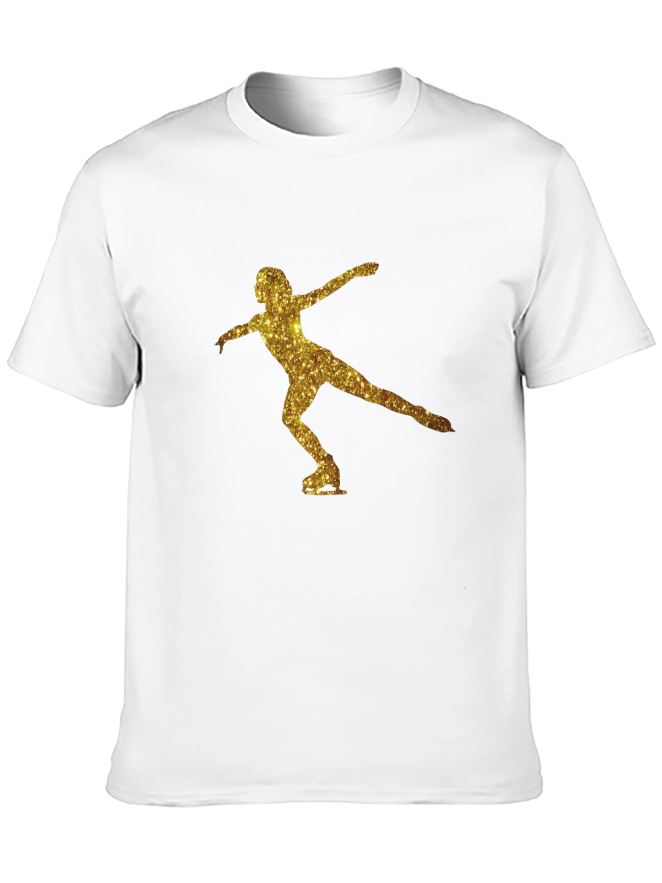 Black Gold Glitter Ice Skater T-Shirt - Black view 10