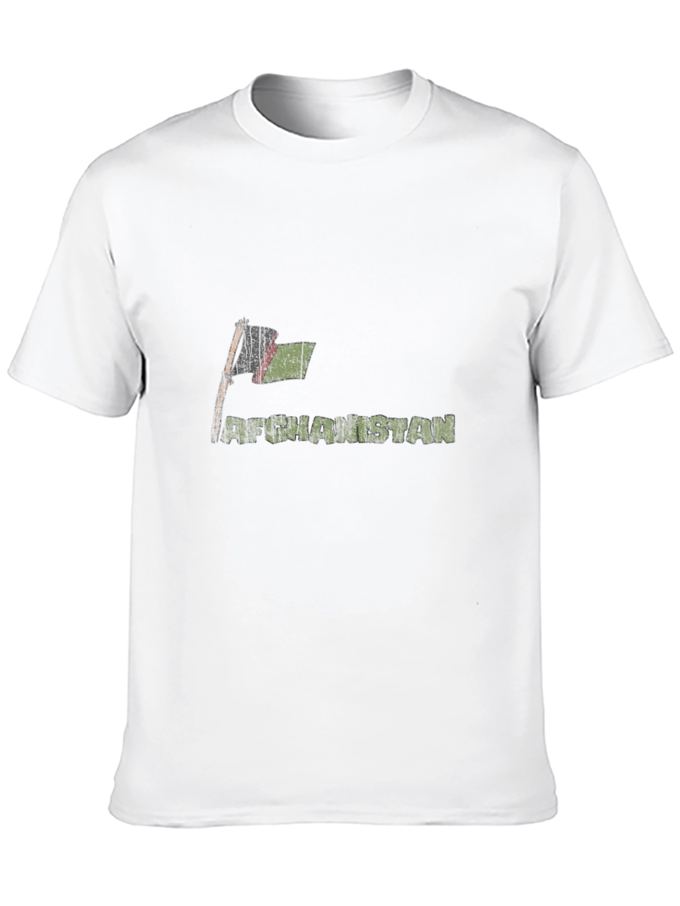 Black Afghanistan Flag Graphic T-Shirt view 10