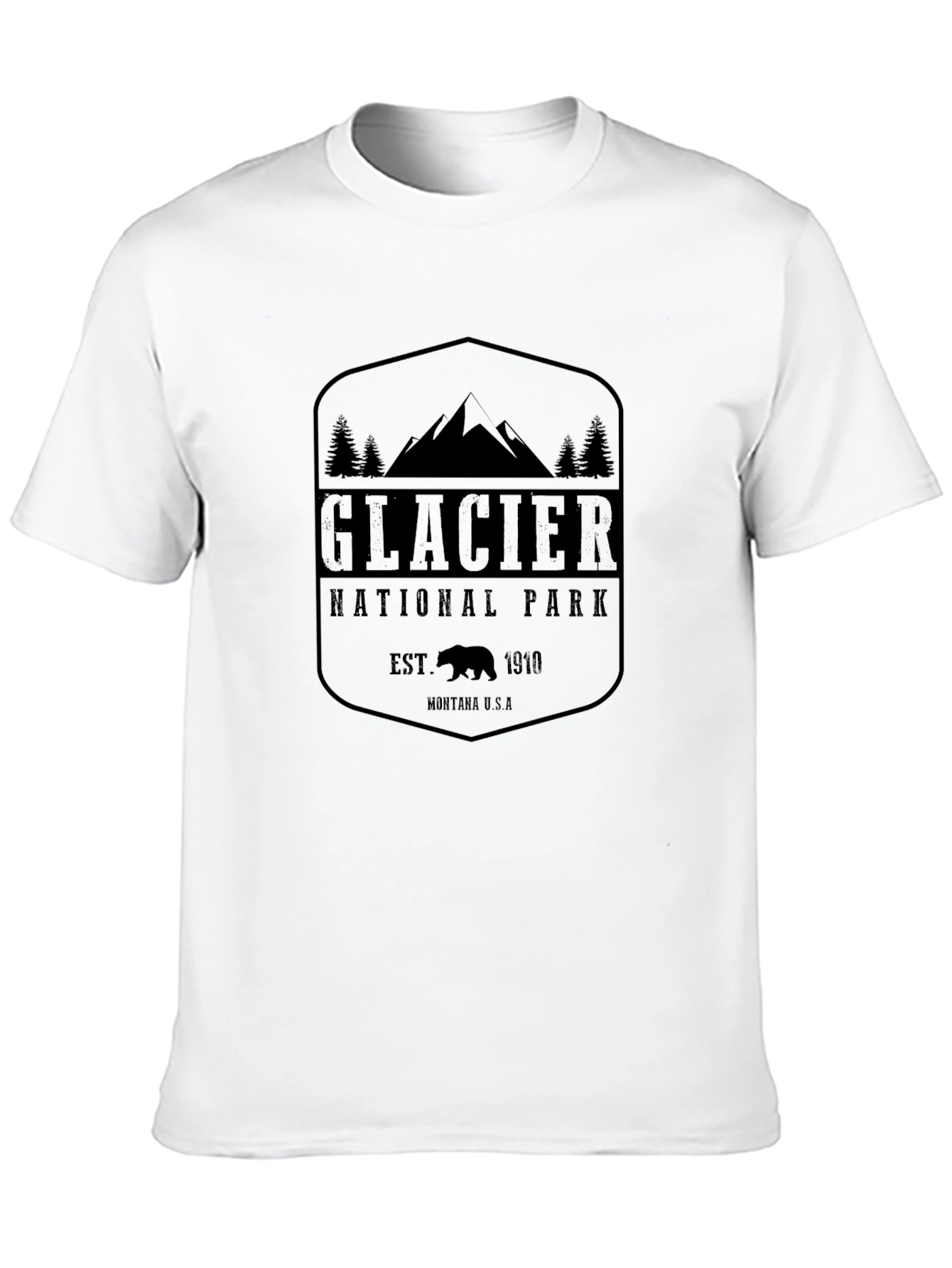 Glacier National Park Black T-Shirt - 10