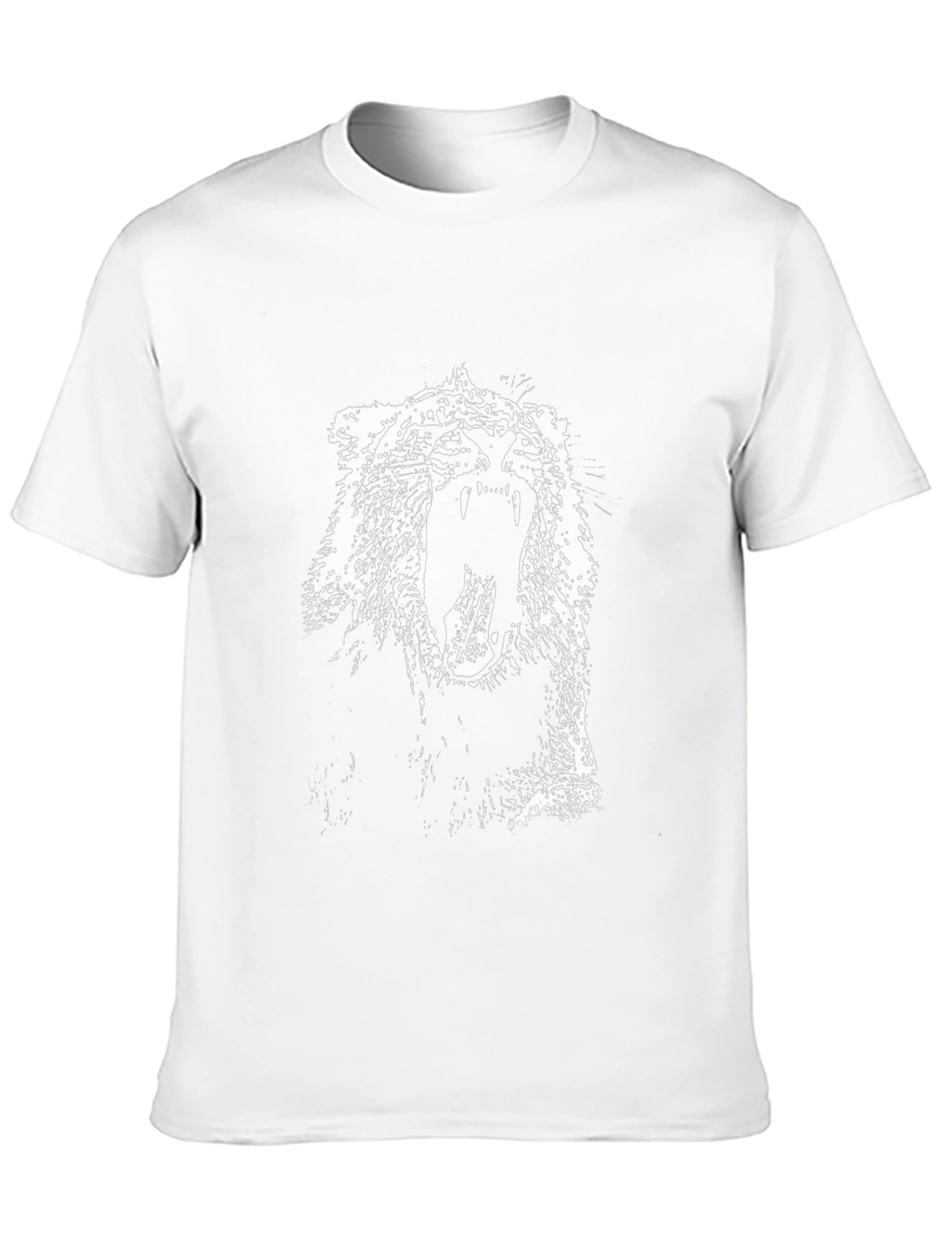 Black Roaring Lion Graphic Tee - Black Cotton T-Shirt view 10