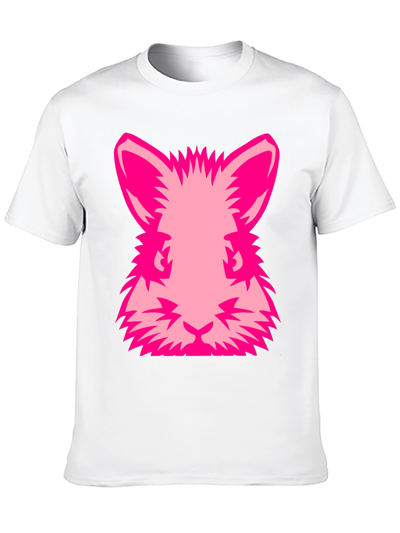 Black Pink Rabbit Graphic Tee - Black Cotton Blend Shirt view 10