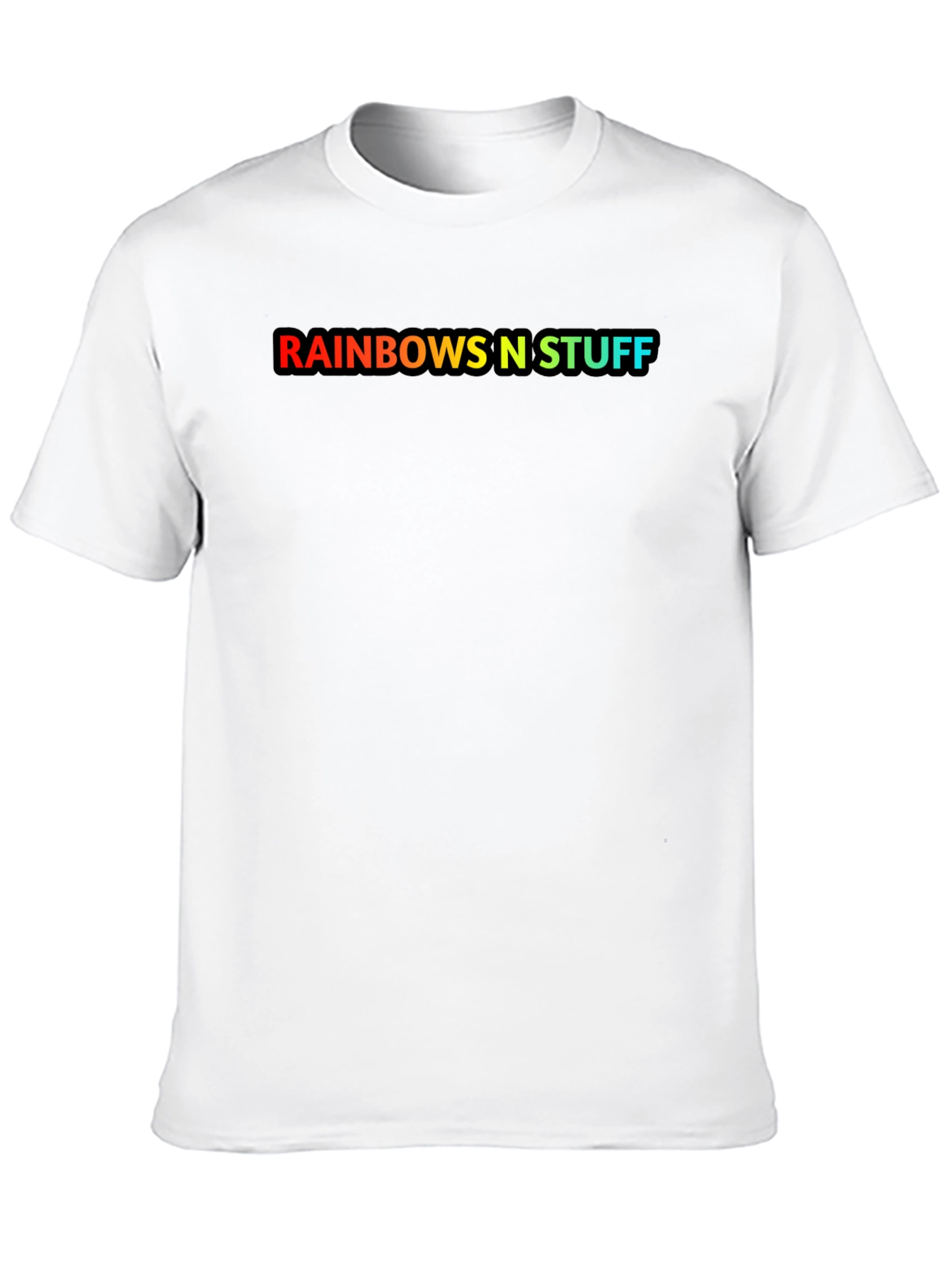 Black Rainbows N Stuff Graphic Tee - Black Cotton Blend view 10
