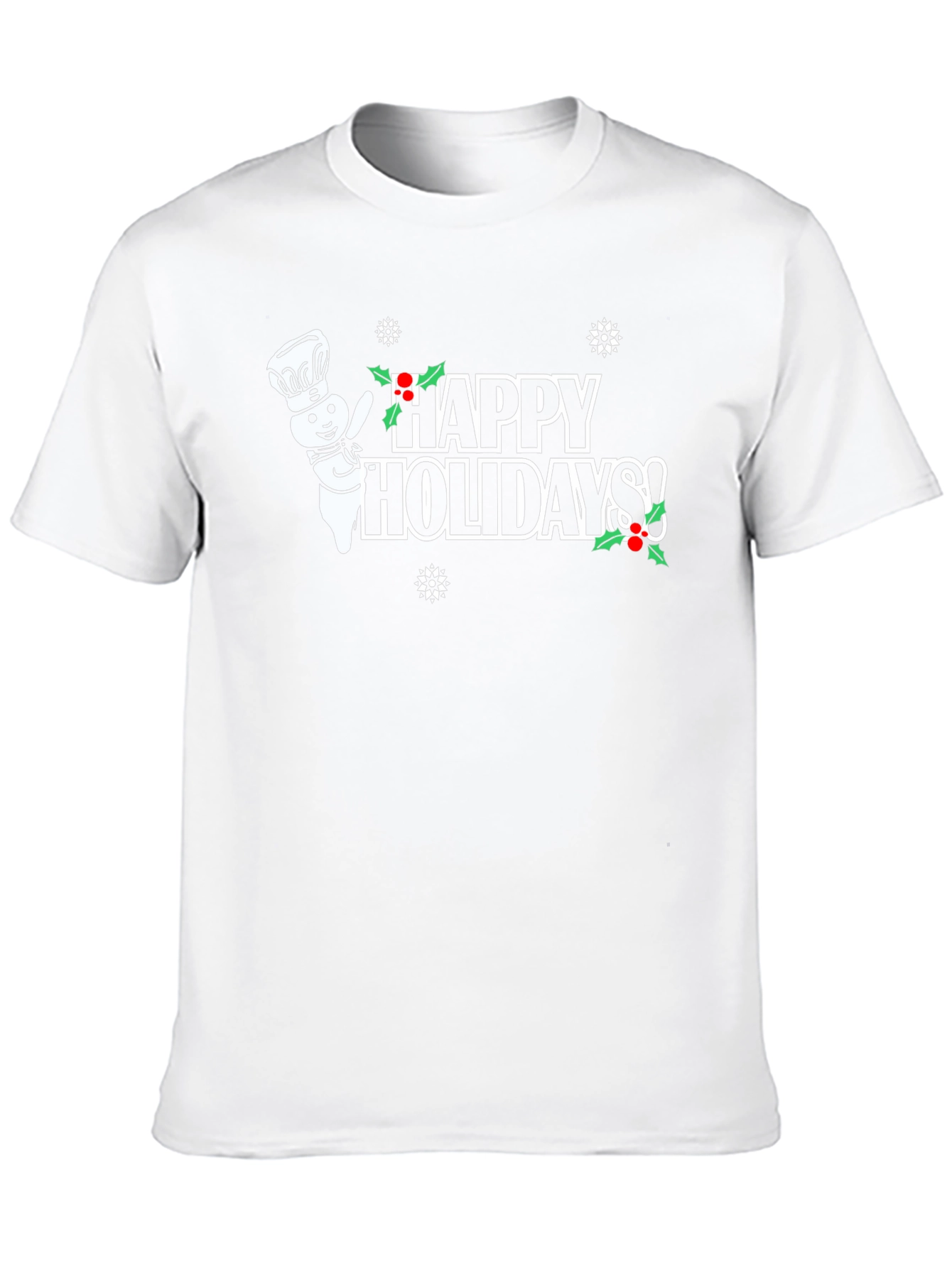 Black Happy Holidays T-Shirt view 10