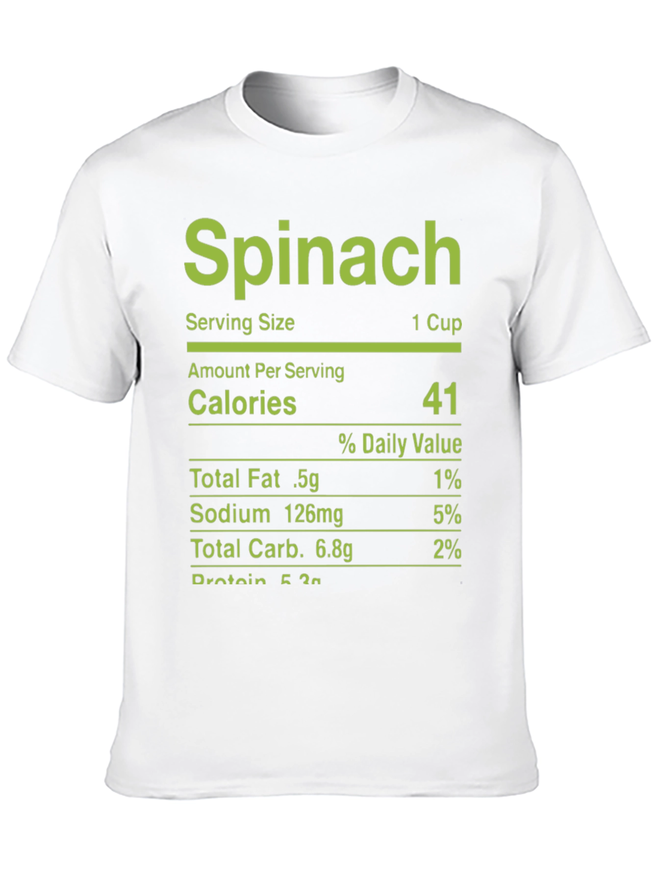 Black Spinach Nutrition Facts T-Shirt - Novelty Tee view 10