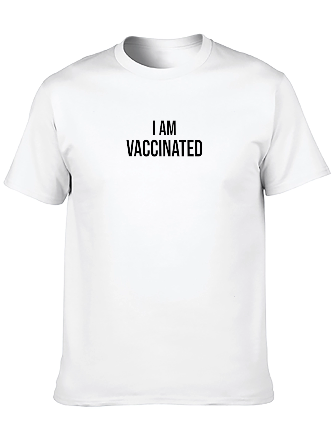 Black I AM VACCINATED Black Tee view 10