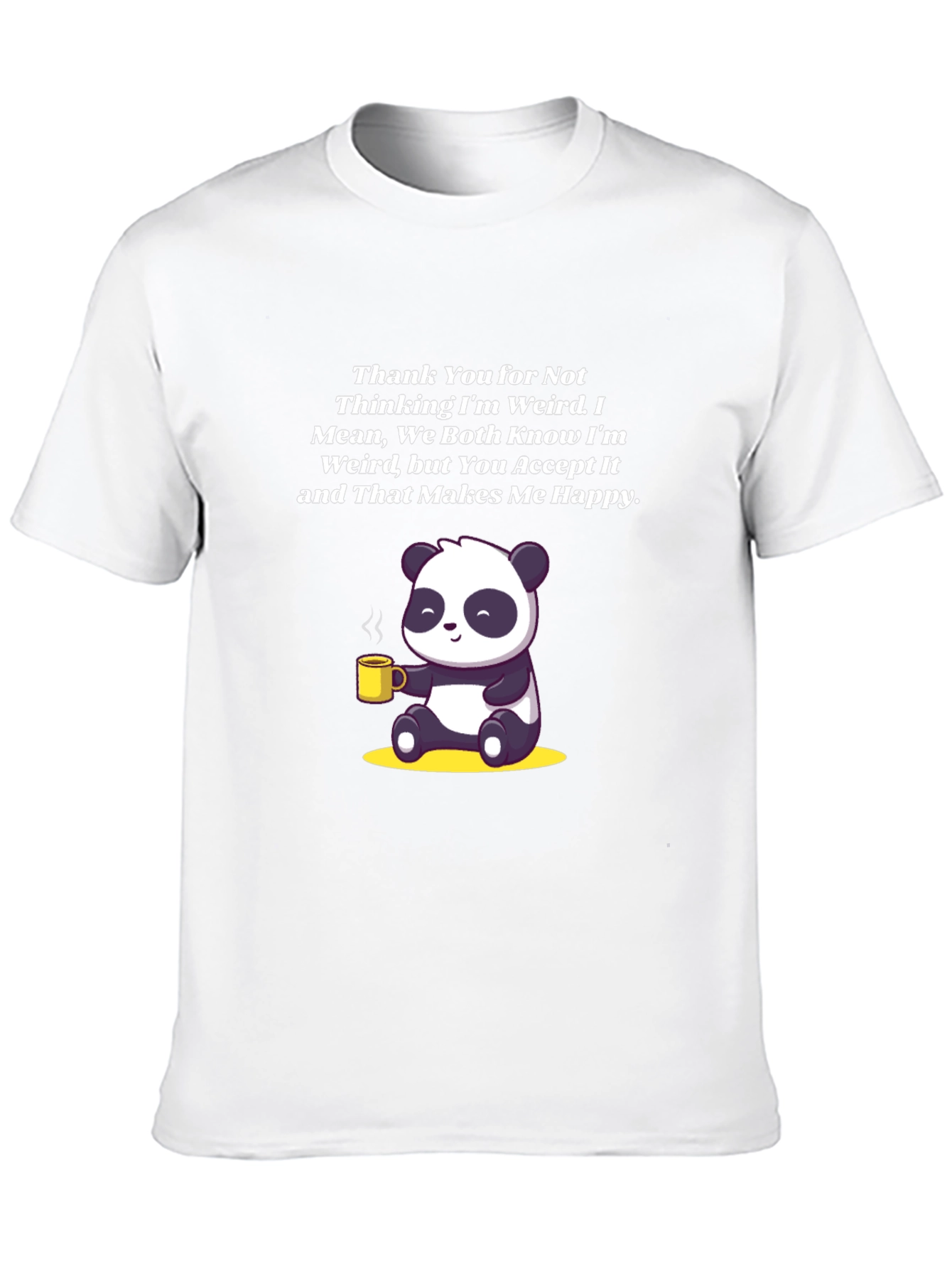 Black Panda Weird T-Shirt - Funny Graphic Tee view 10
