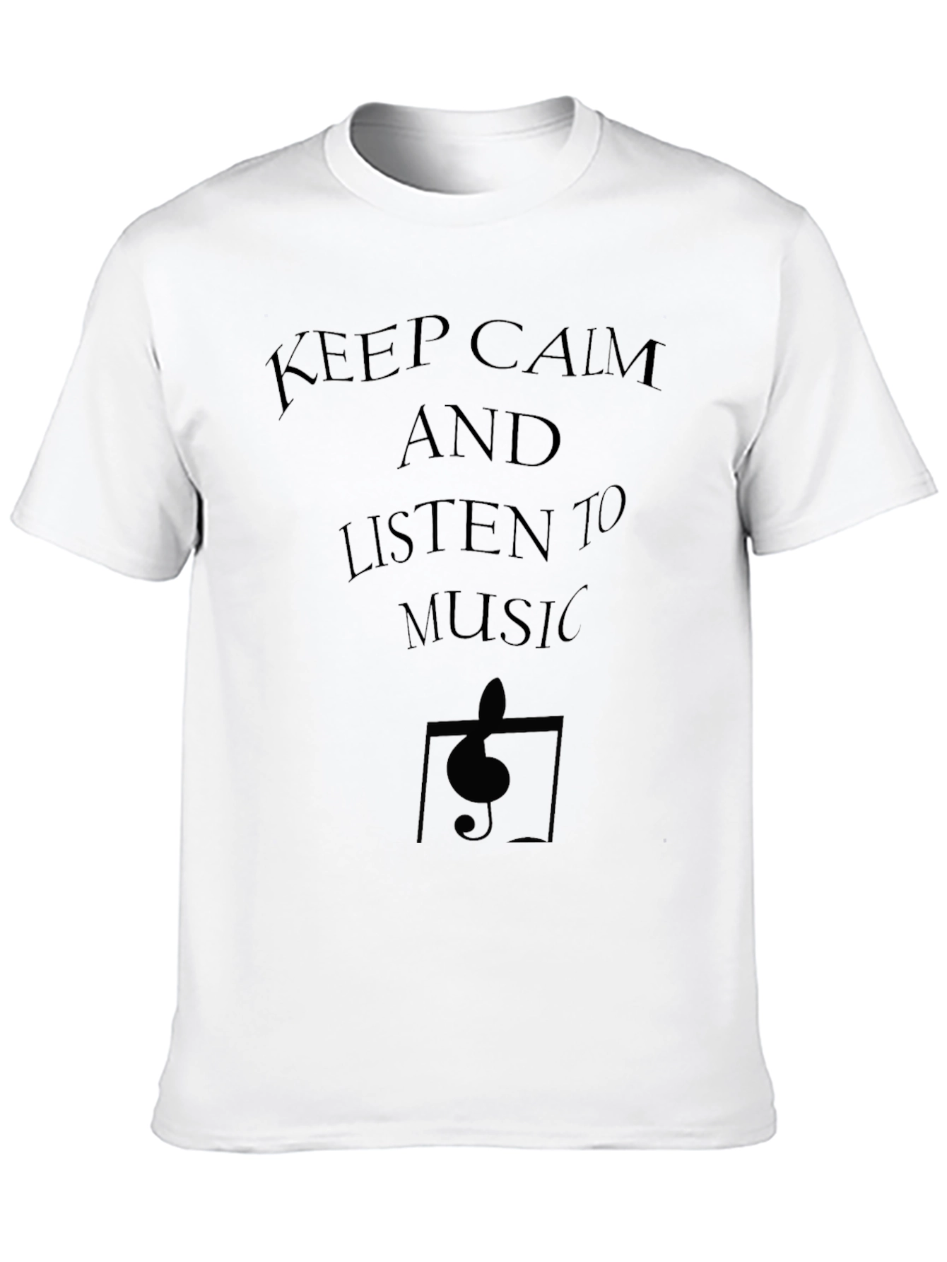 Black Keep Calm and Listen to Music T-Shirt view 10