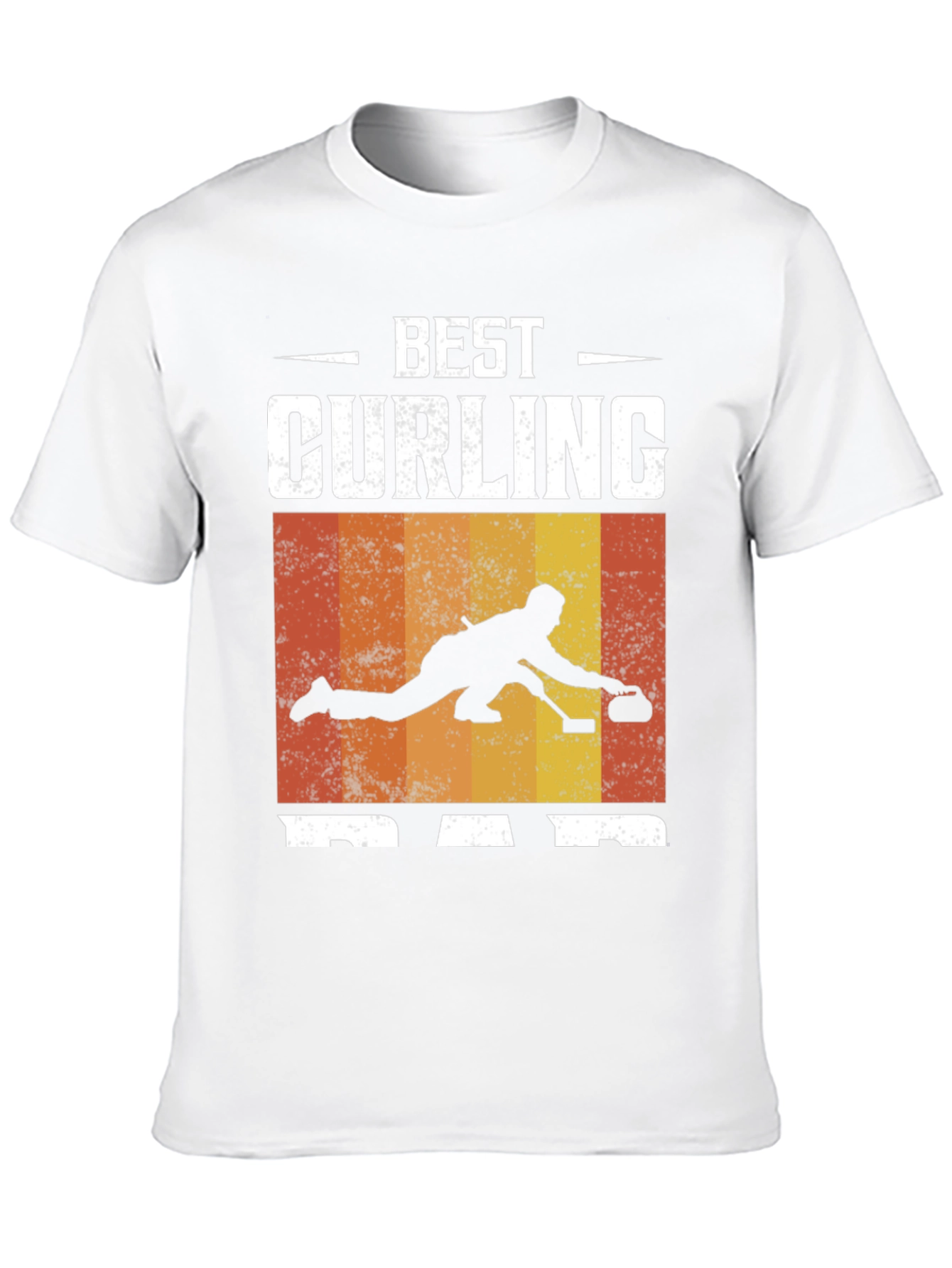 Black Best Curling Dad T-Shirt Black Graphic Tee view 10