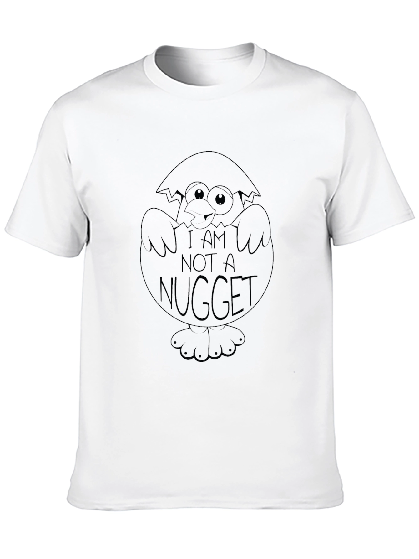 Black I Am Not A Nugget Men's Black T-Shirt view 10