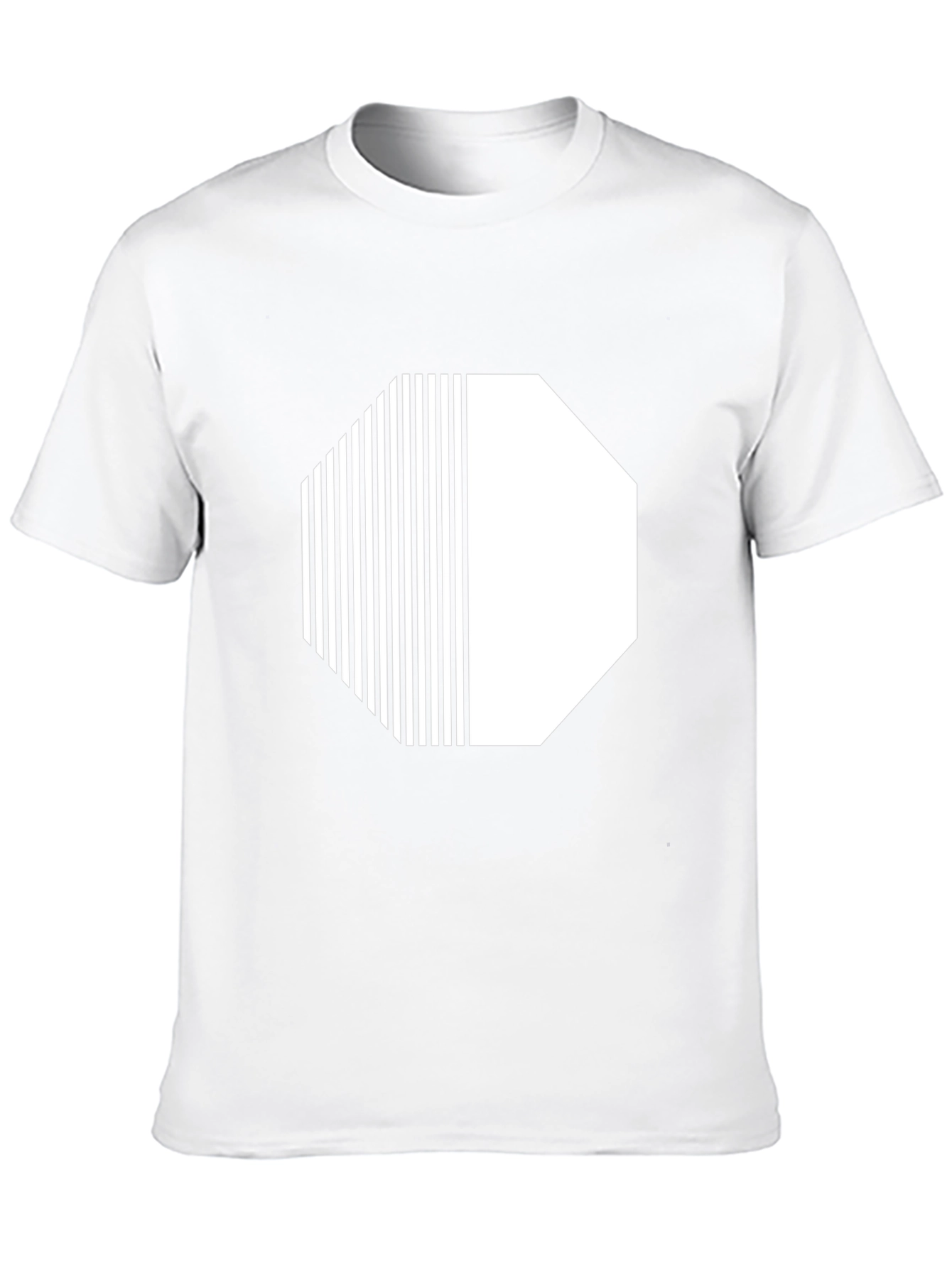 Black Abstract Graphic Tee - Octagon Design - Black view 10