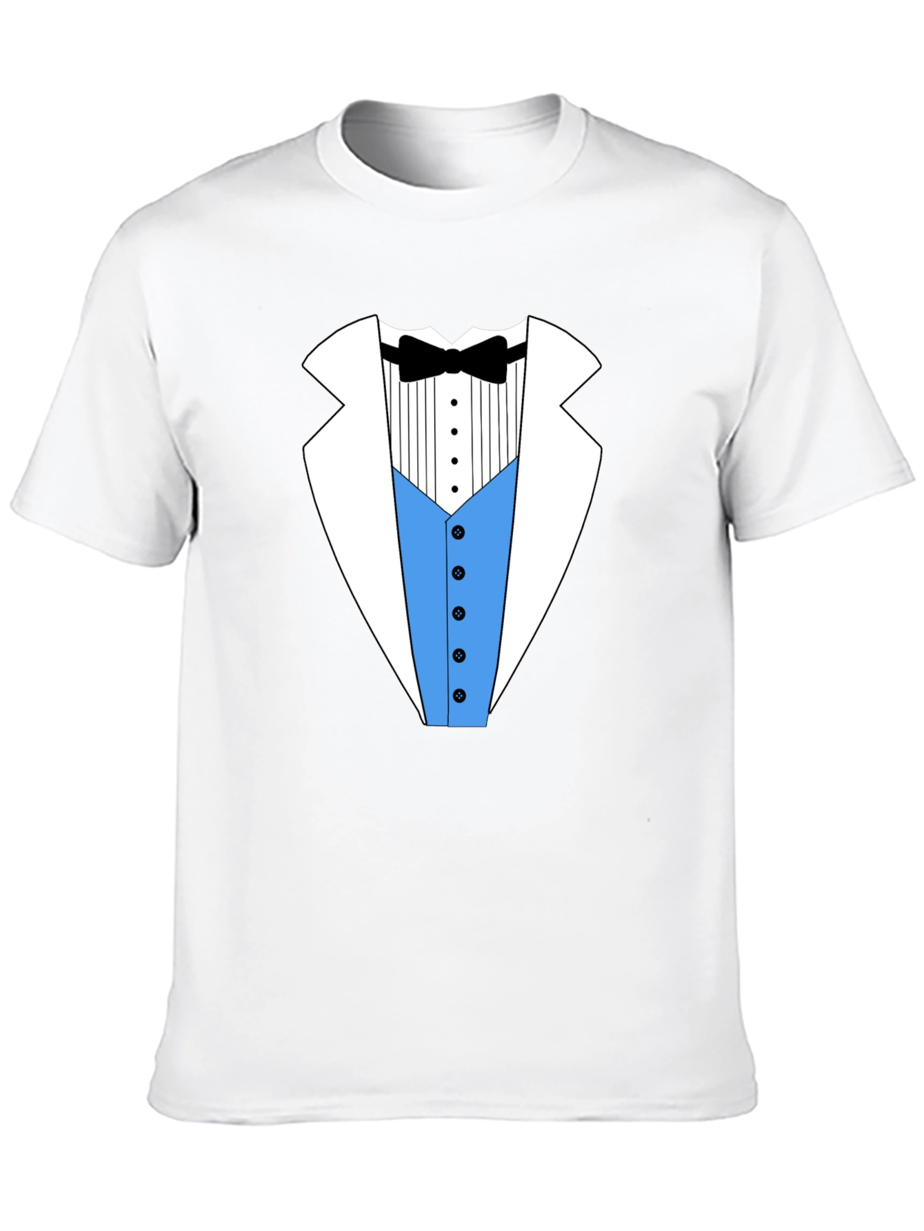 Black Tuxedo Print Crew Neck T-Shirt view 10