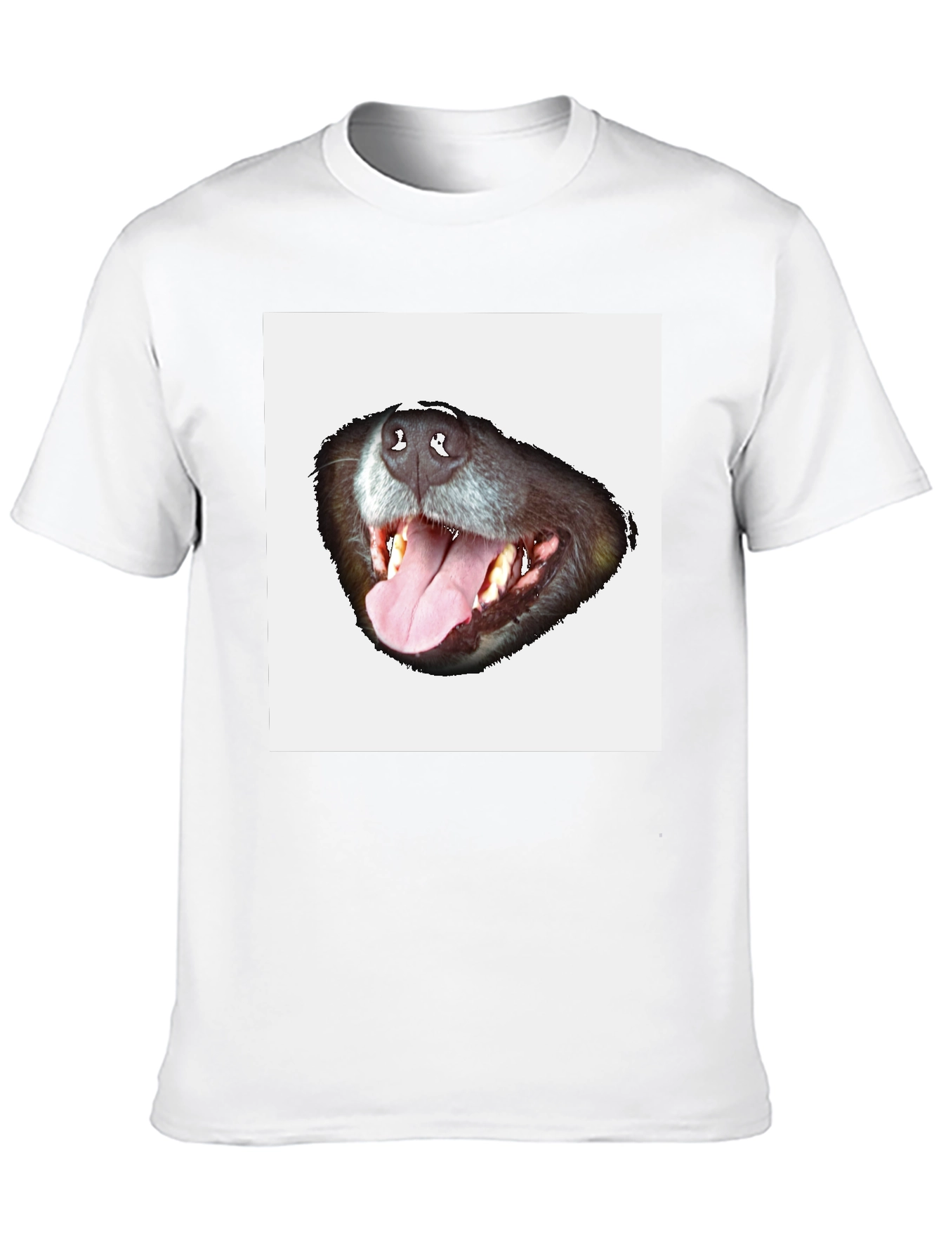 Black Funny Dog Face Graphic Black T-Shirt view 10