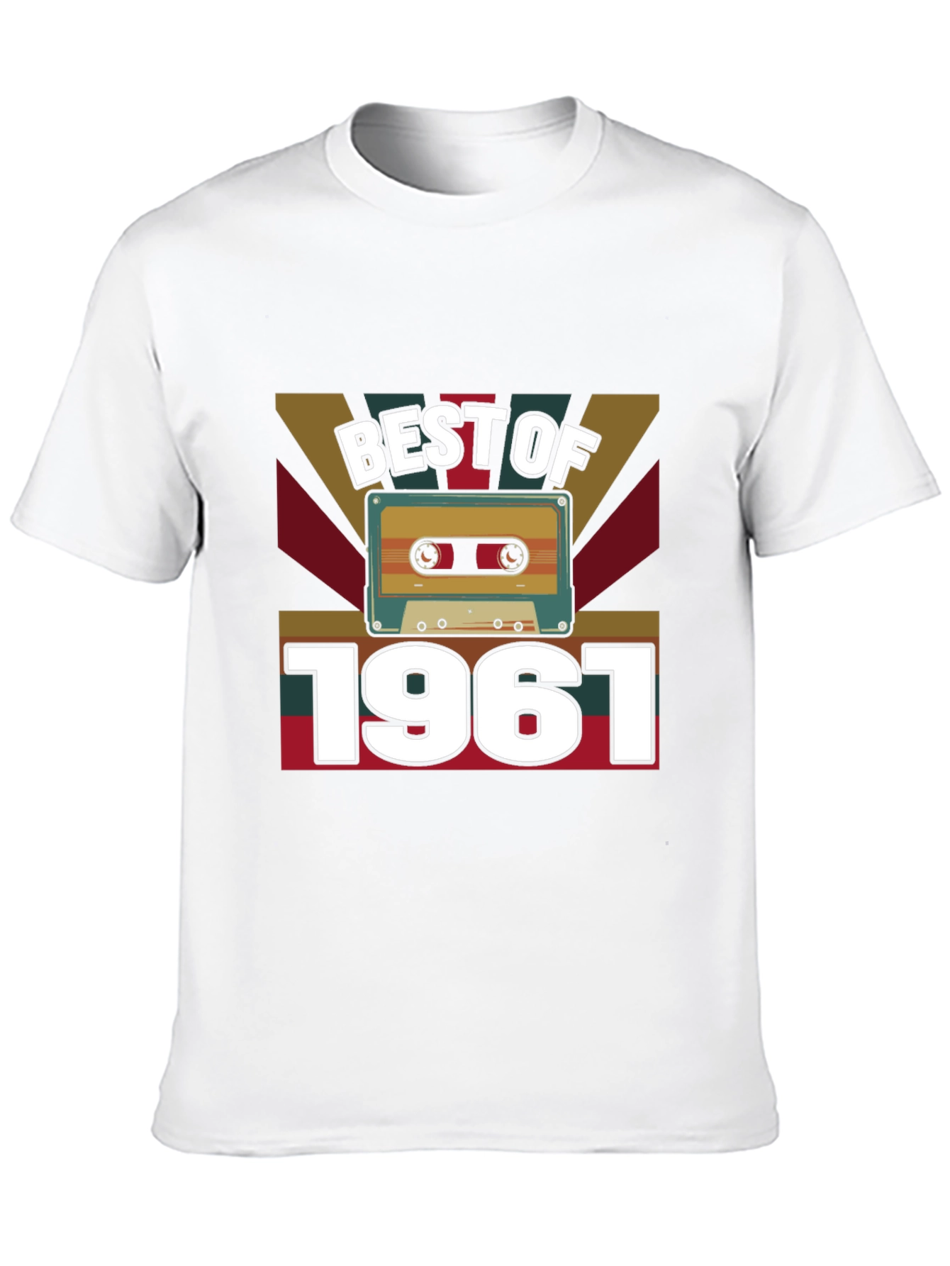 Black Best of 1961 Cassette Tape Graphic T-Shirt view 10
