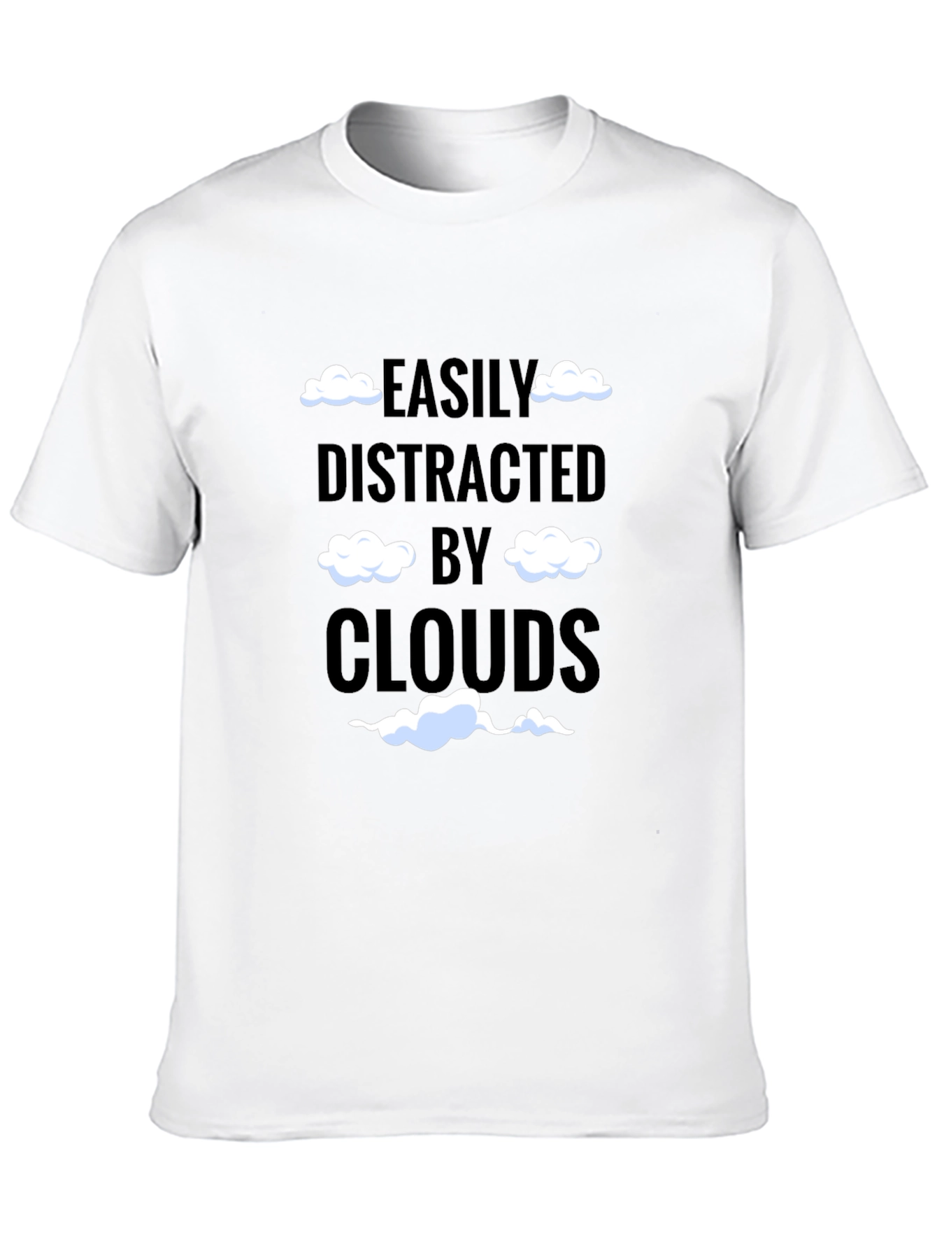 Black Easily Distracted by Clouds T-Shirt Funny Cloud Lover Tee view 10