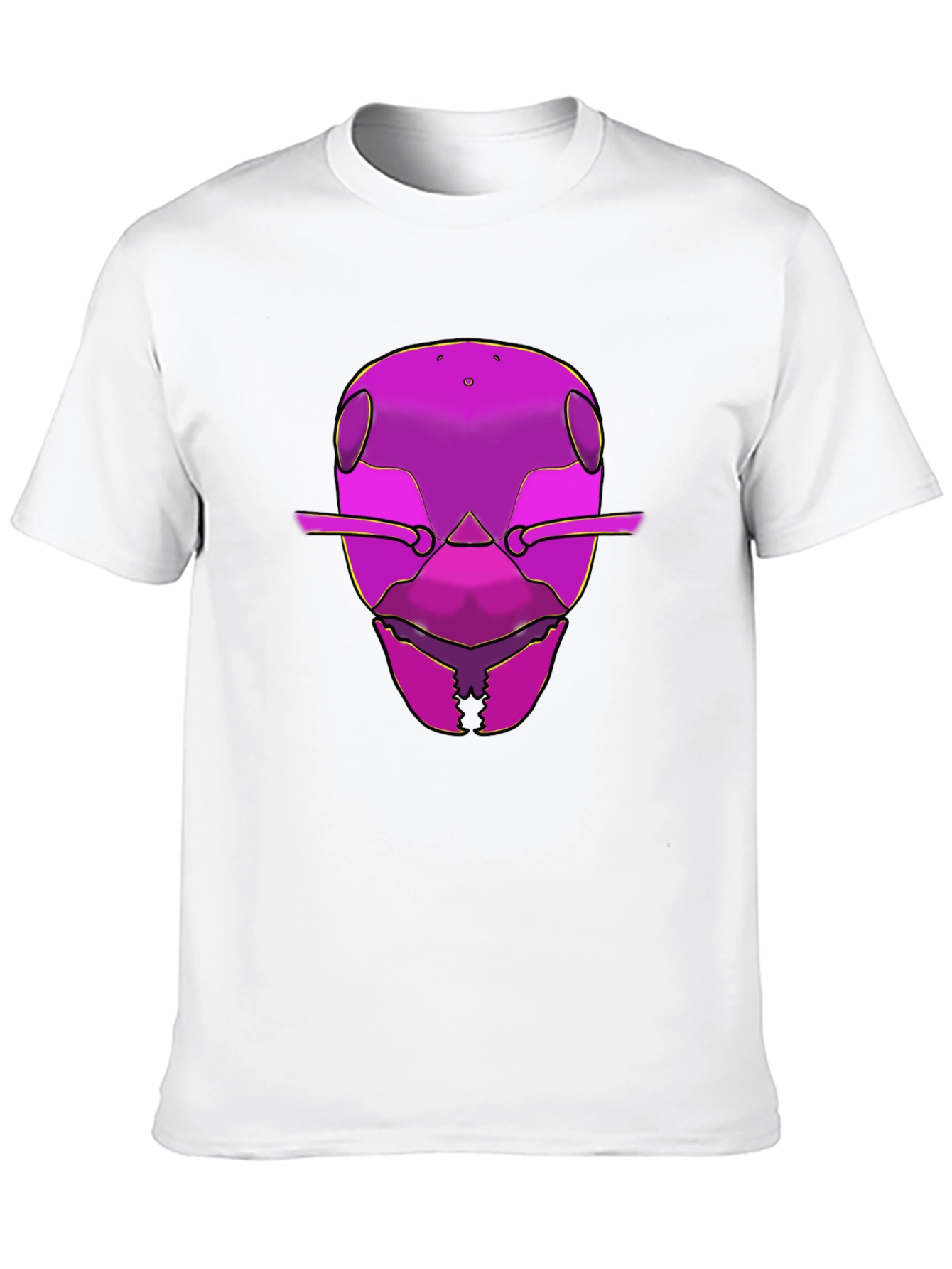 Black Bold Graphic Tee - Ant Head Design view 10