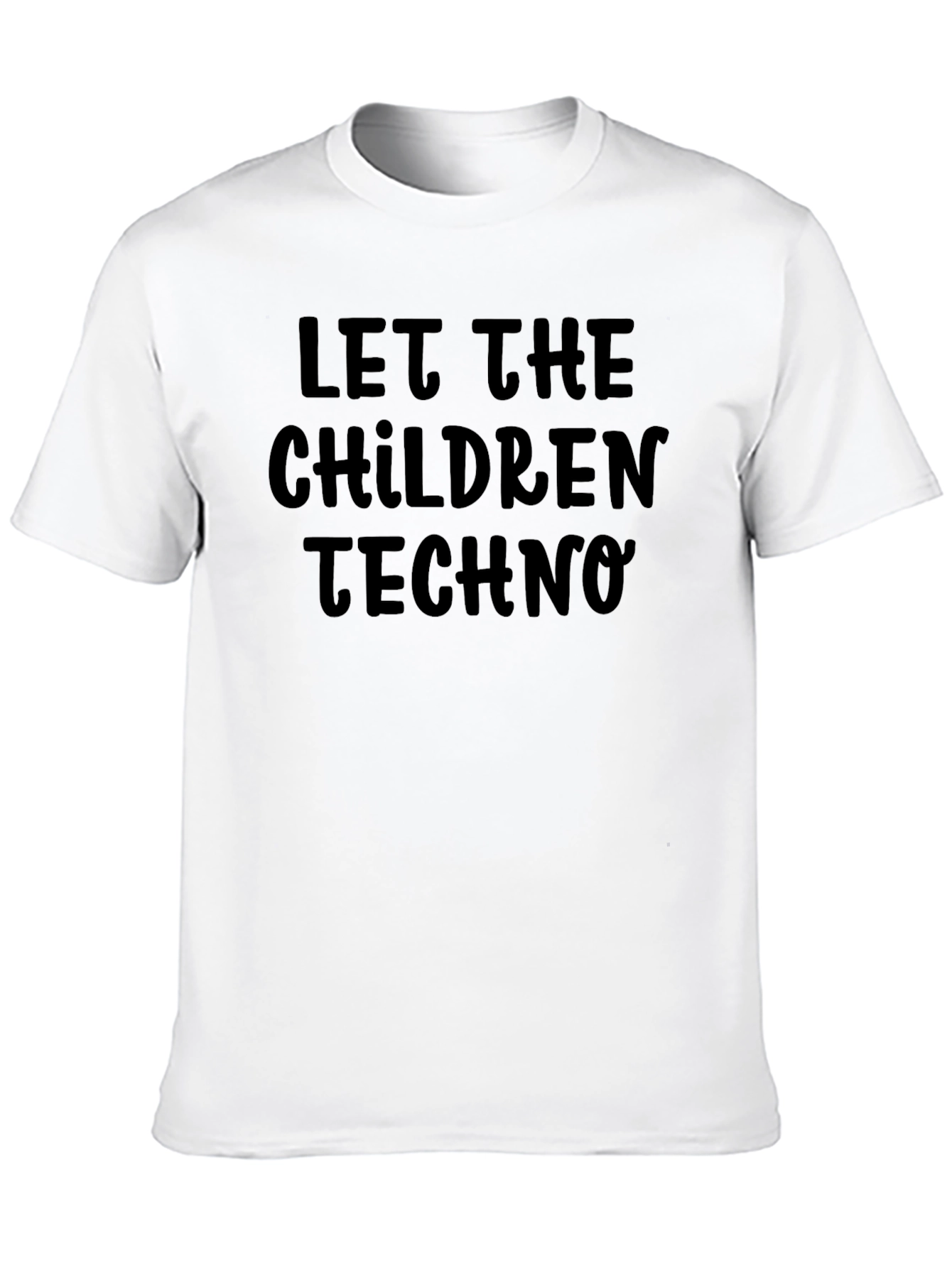 Black Let The Children Techno Black T-Shirt view 10