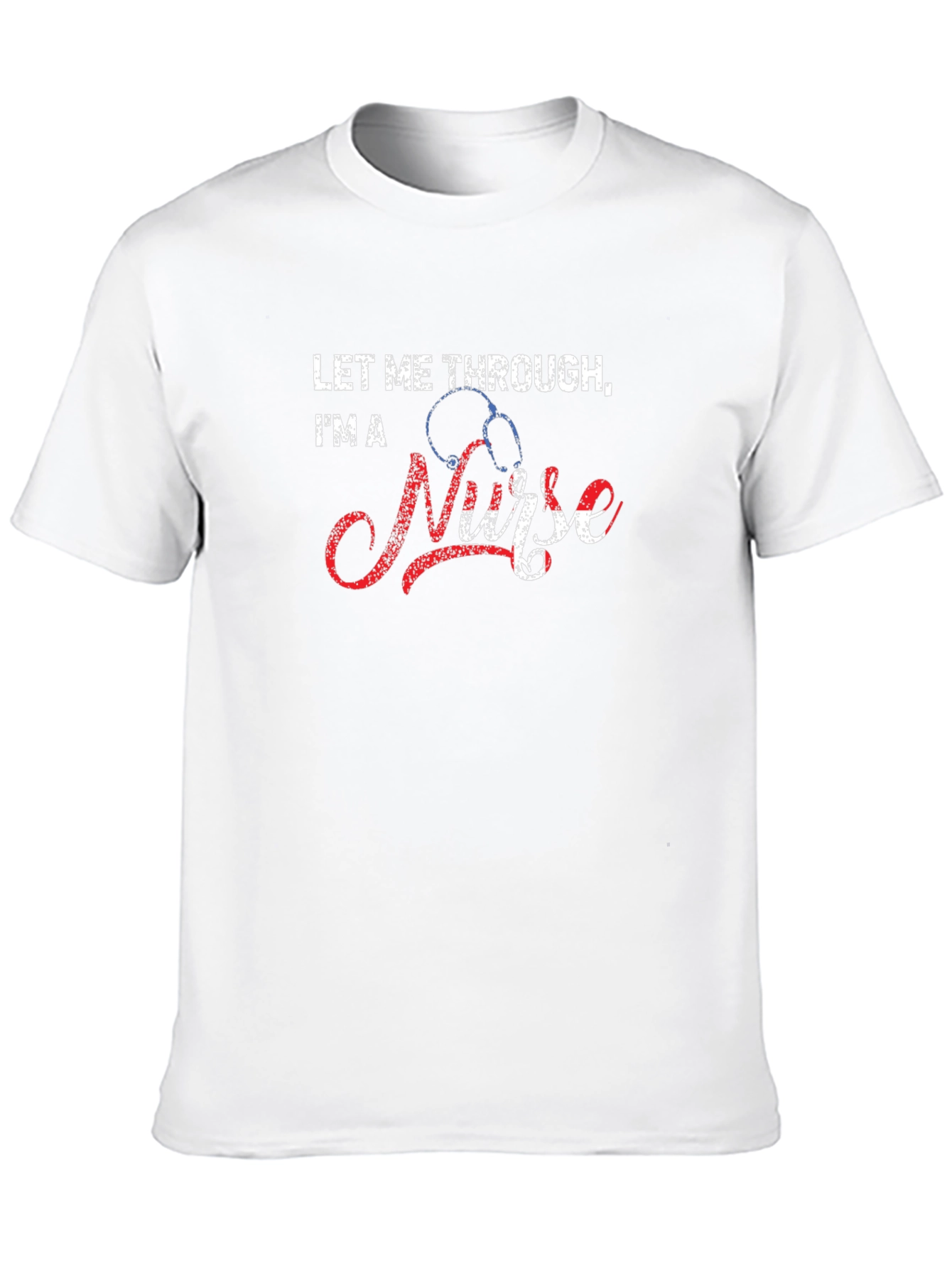 Black Let Me Through I'm a Nurse Graphic T-Shirt view 10