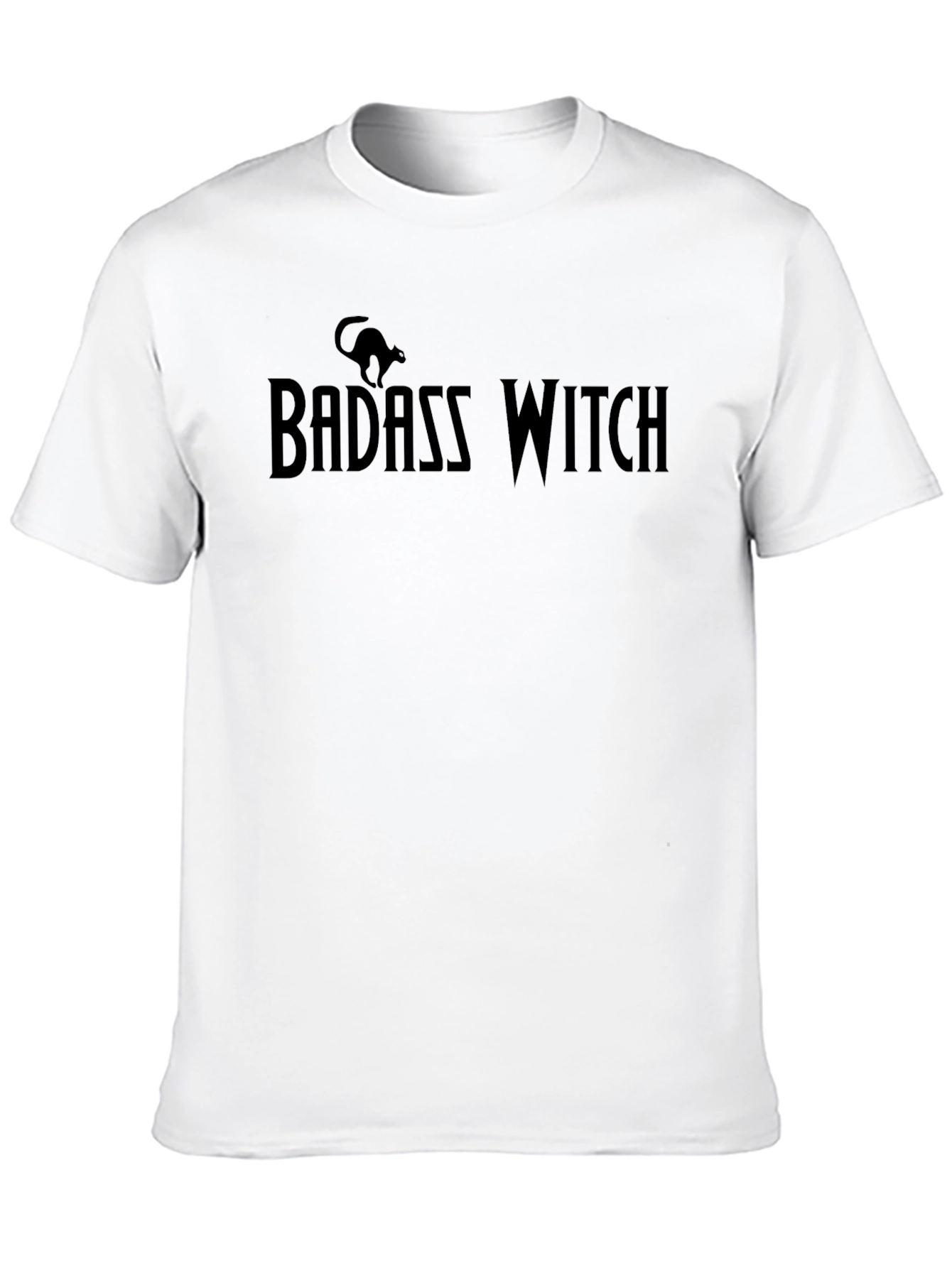 Black Badass Witch Graphic T-Shirt - Black view 10