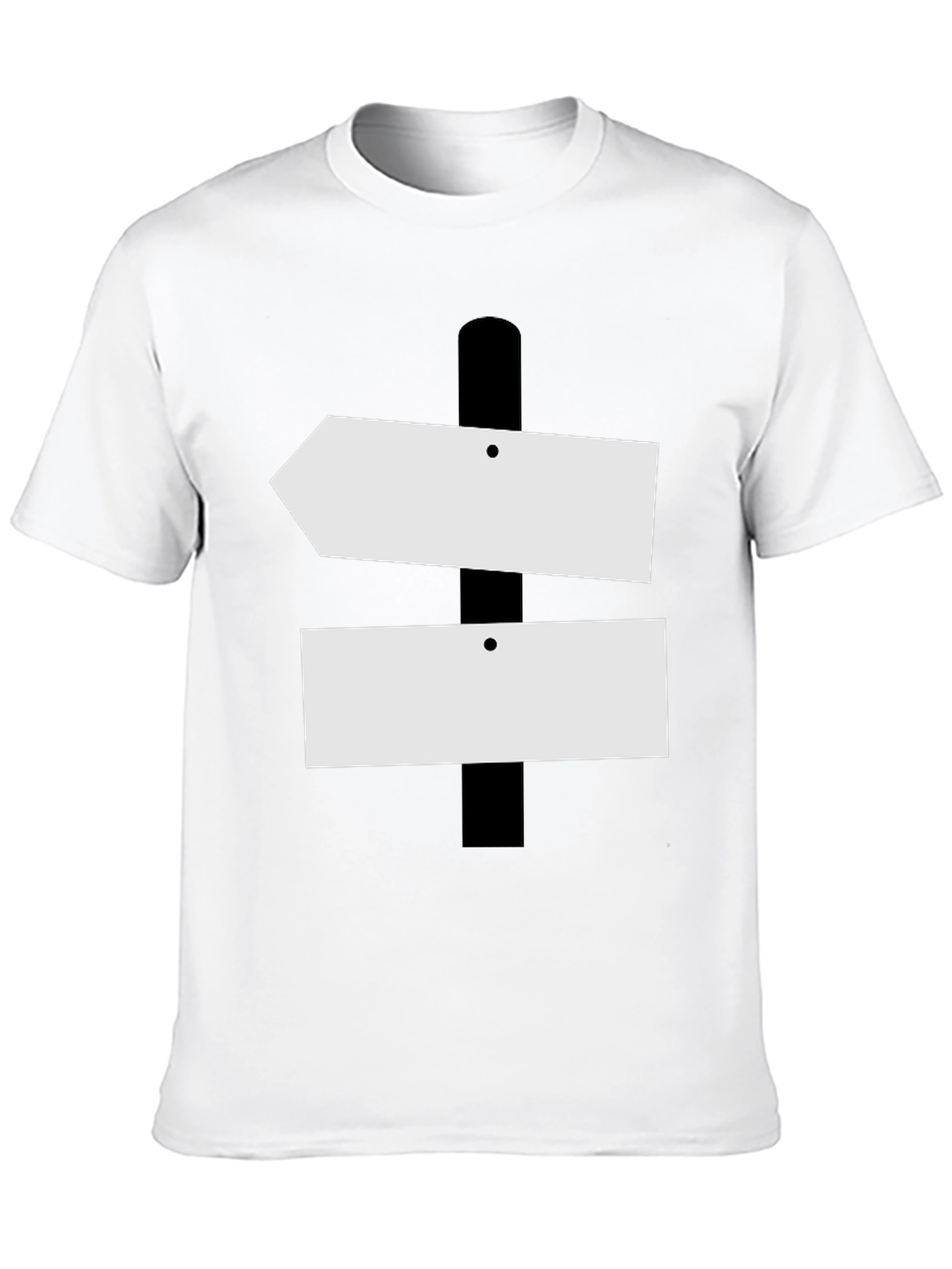 Black Directional Sign T-Shirt - Novelty Graphic Tee view 10