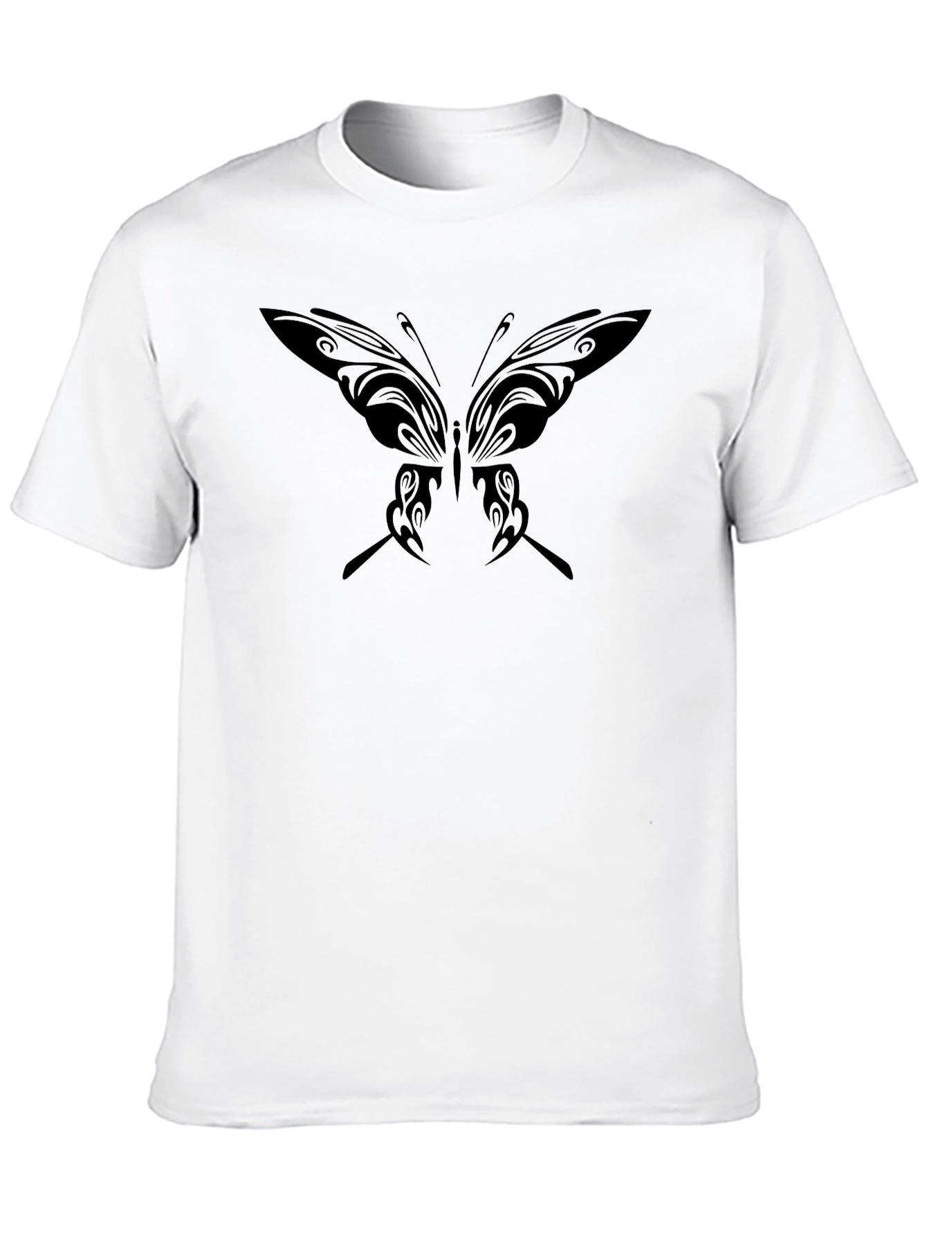 Black Butterfly Graphic Black T-Shirt - Unique Design view 10