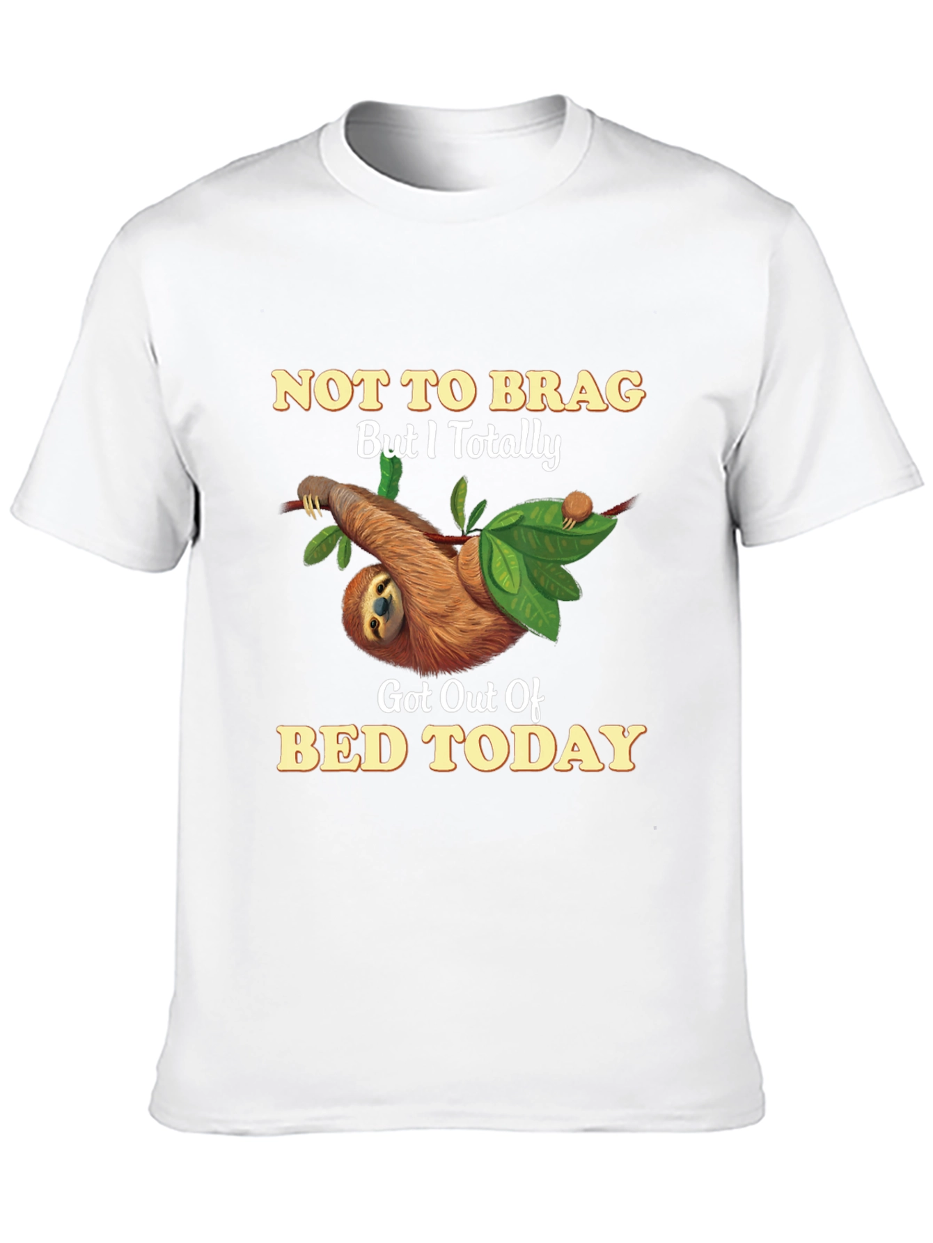 Black Sloth Got Out of Bed T-Shirt view 10